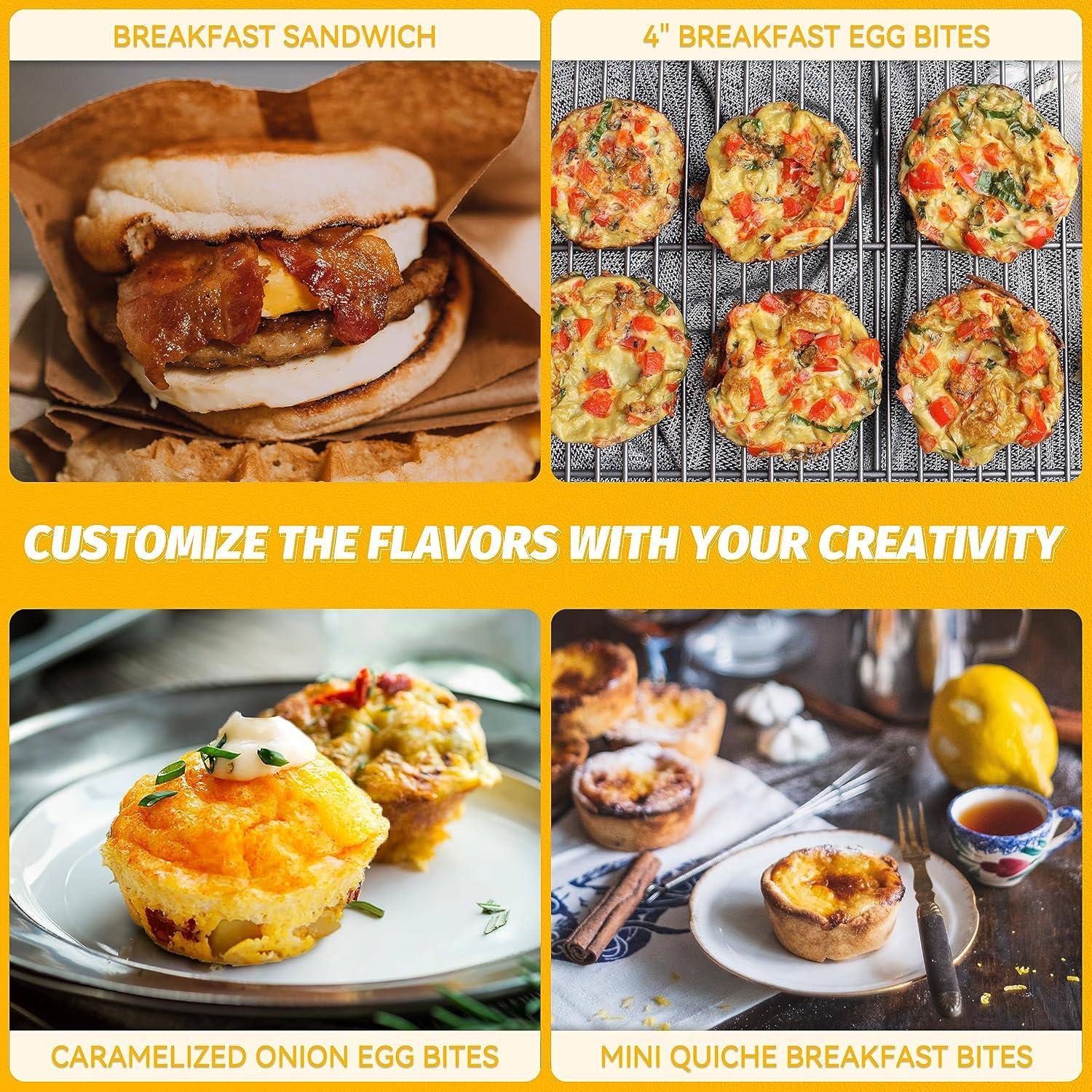 Hacedor de Bocados de Huevo FineMade 900W con Moldes de Silicona