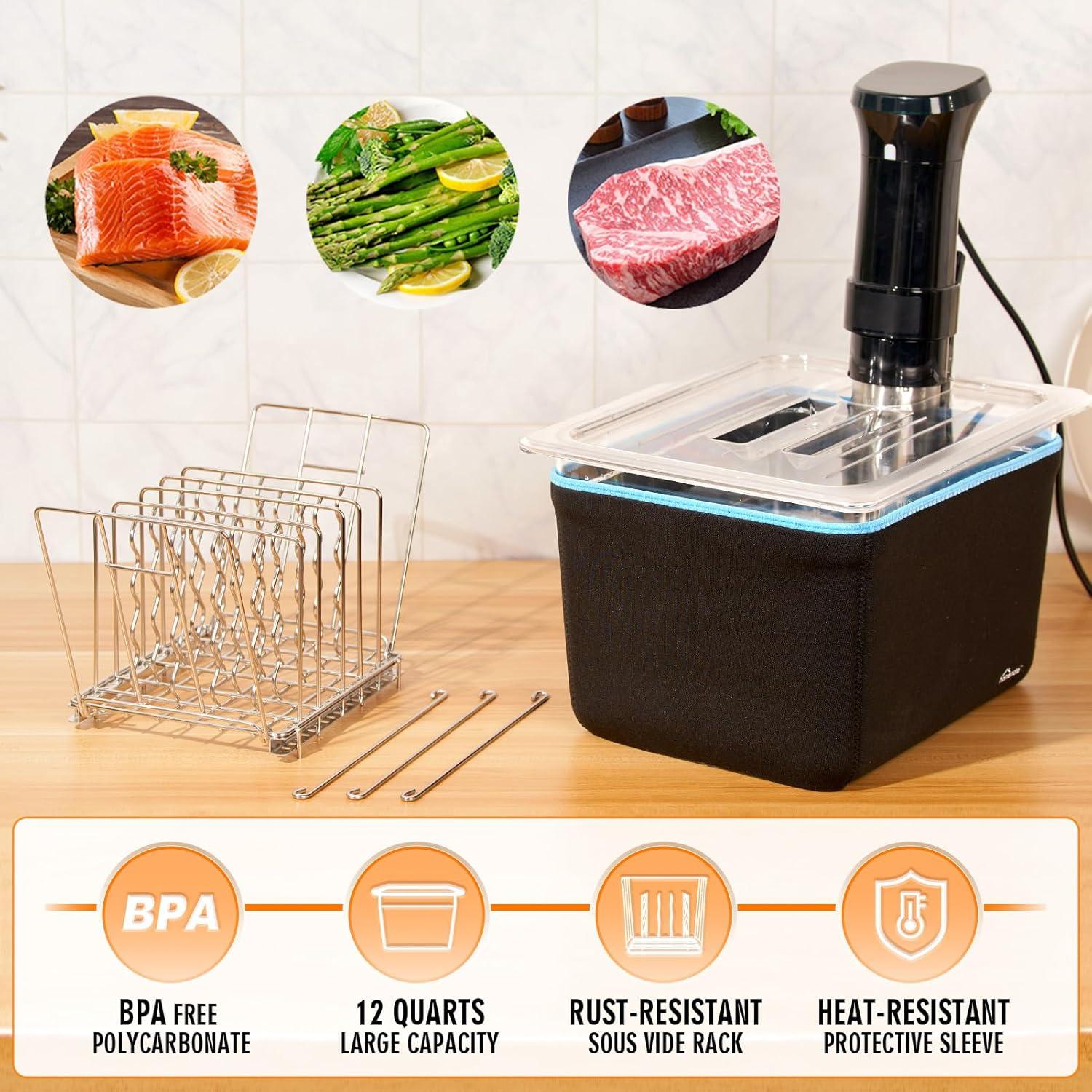 Contenedor Sous Vide Homenote 12 Qt con Tapa y Soporte