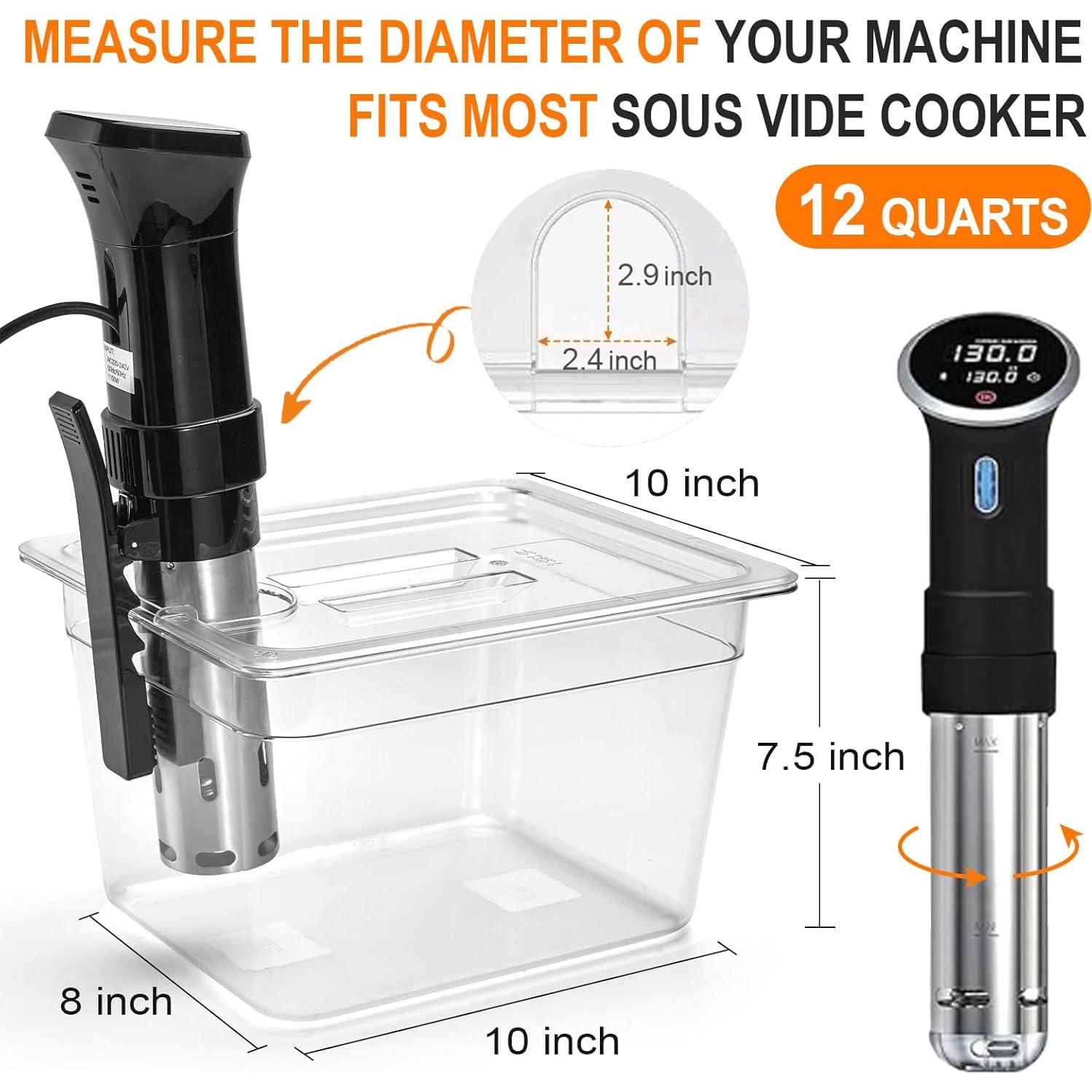 Contenedor Sous Vide Homenote 12 Qt con Tapa y Soporte
