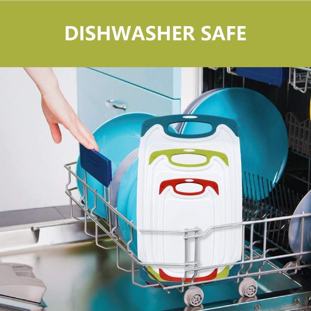 Juego de 4 Tablas de Cortar Antideslizantes ROTTOGOON Verde