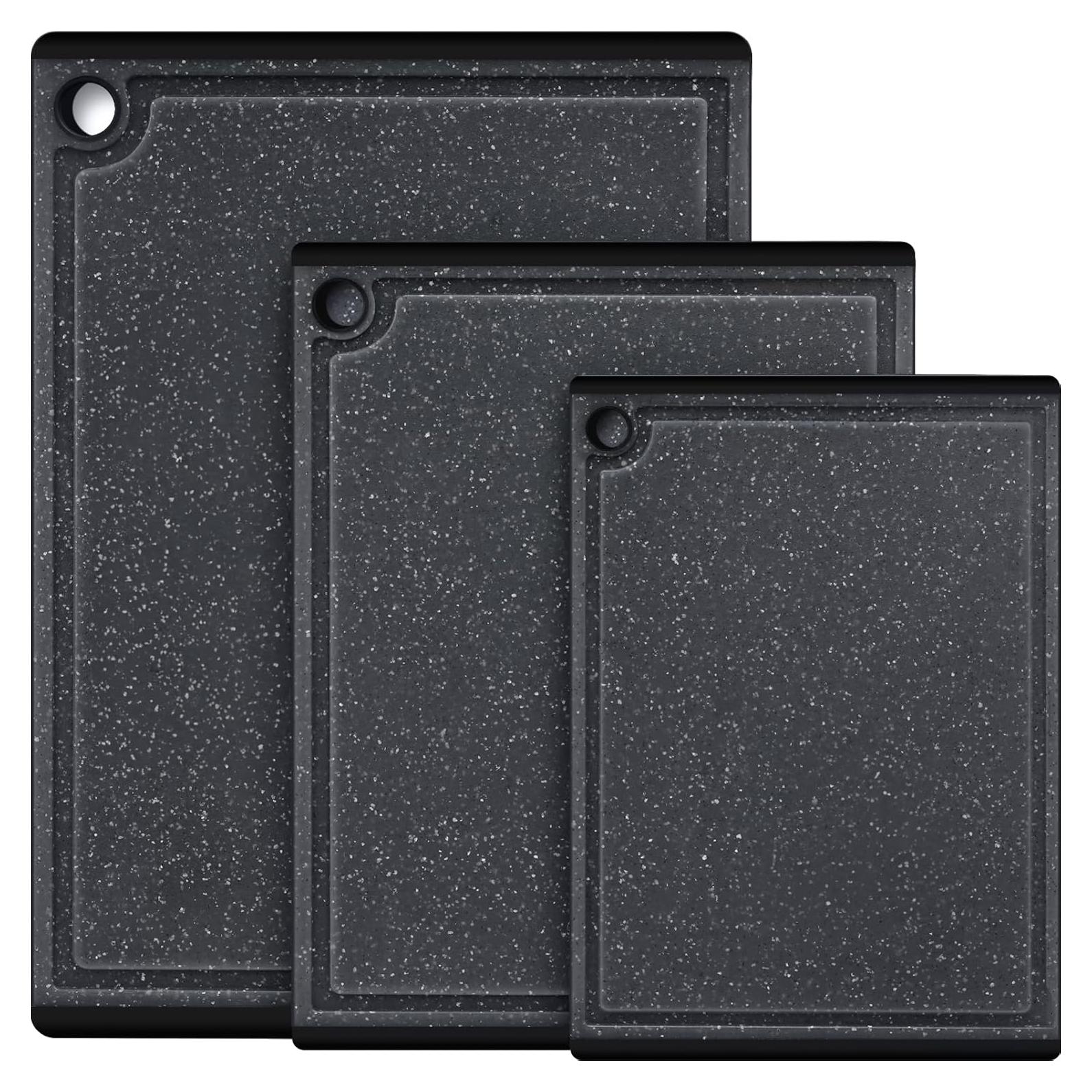 Juego de 3 Tablas de Cortar Antideslizantes Kikcoin - Plástico