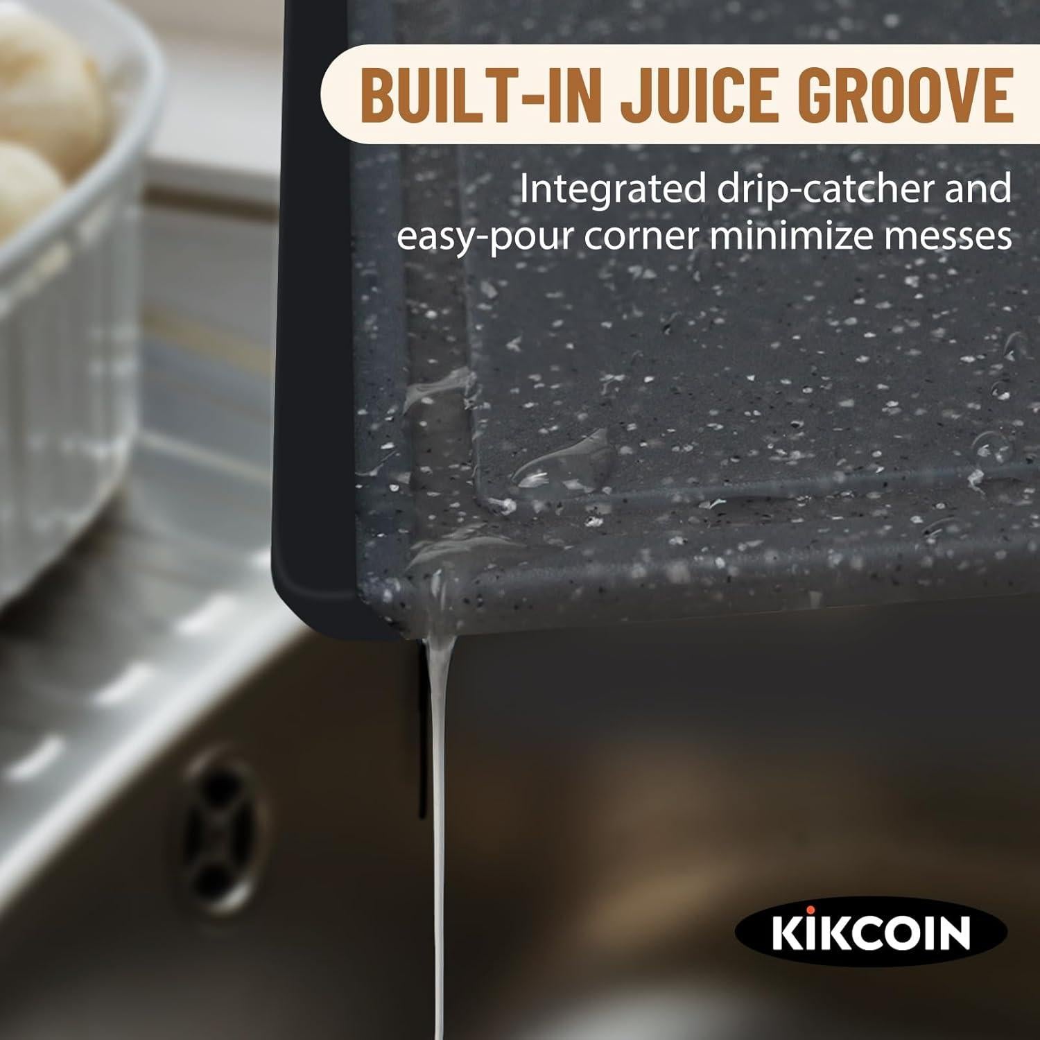 Juego de 3 Tablas de Cortar Antideslizantes Kikcoin - Plástico