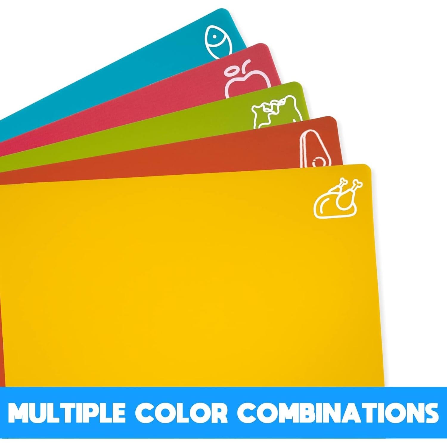 Juego de 5 Tablas de Cortar Flexibles Goodluck Antideslizantes