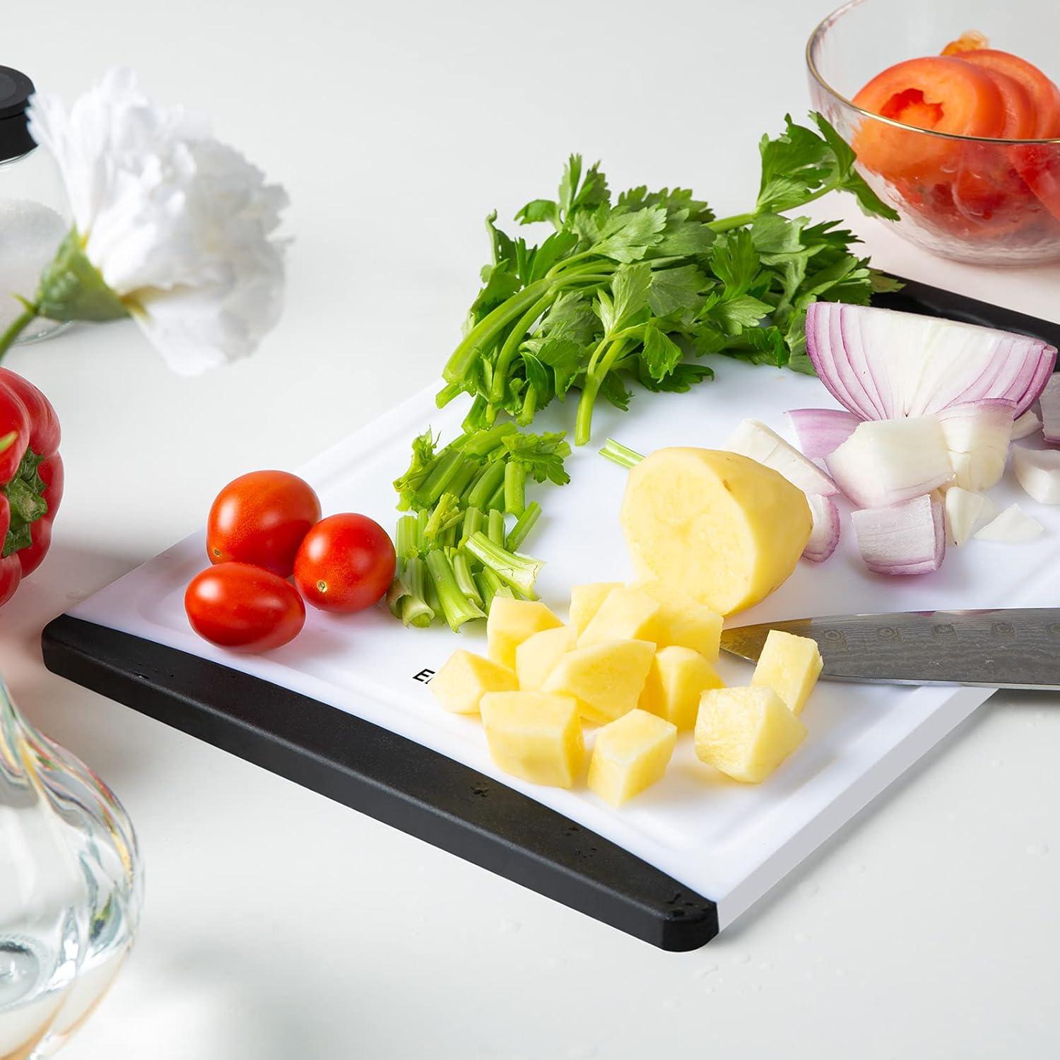 Juego de 4 Tablas de Cortar Empune, Plástico Negro, Apto Lavavajillas