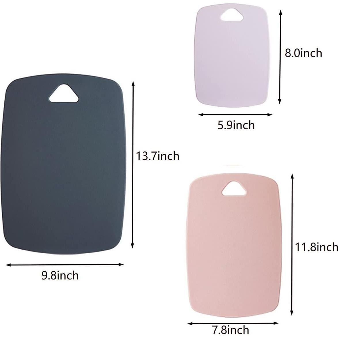 Juego de 3 Tablas de Cortar BanYakong de Plástico Rosa