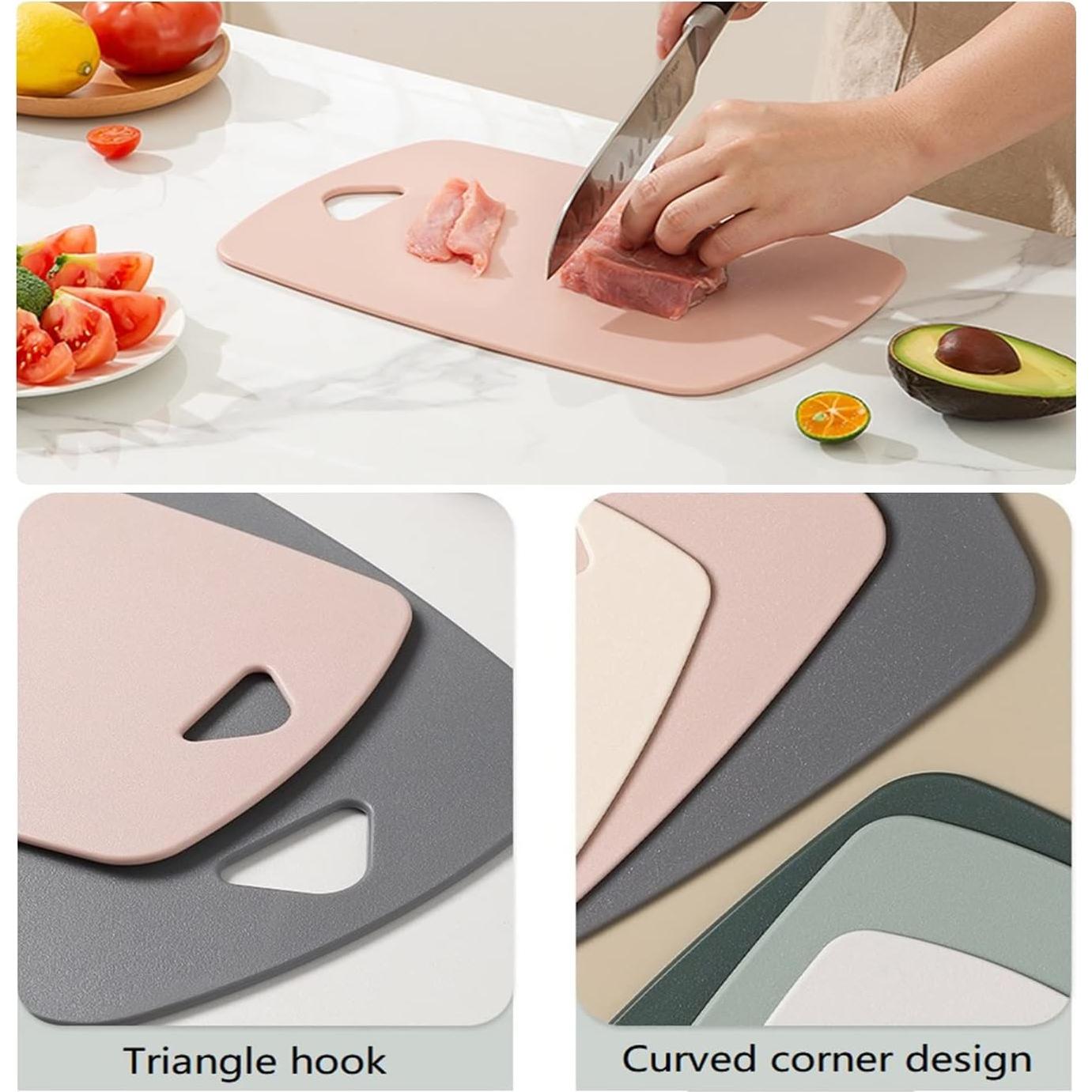 Juego de 3 Tablas de Cortar BanYakong de Plástico Rosa