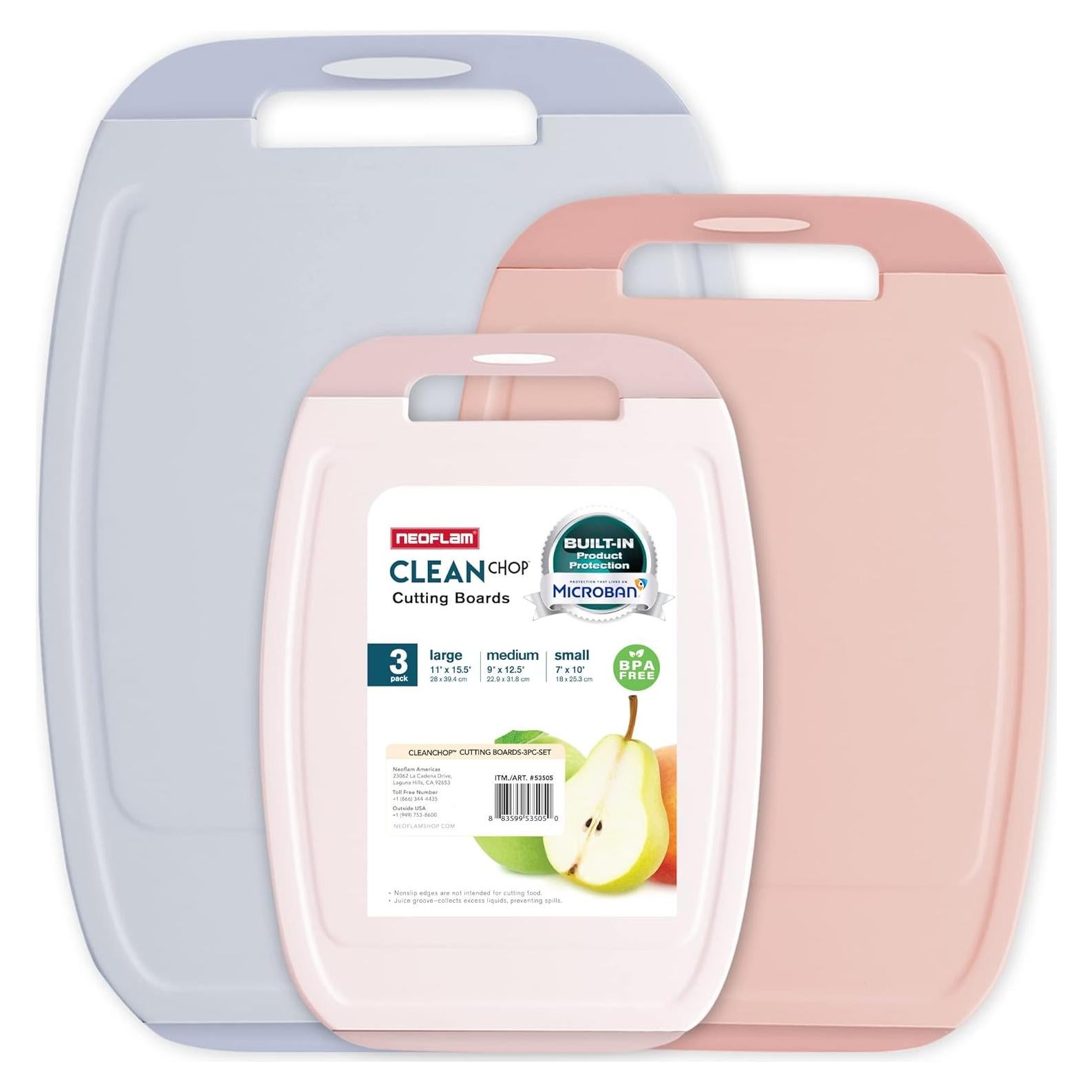 Juego de 3 Tablas de Cortar Neoflam con Protección Microban
