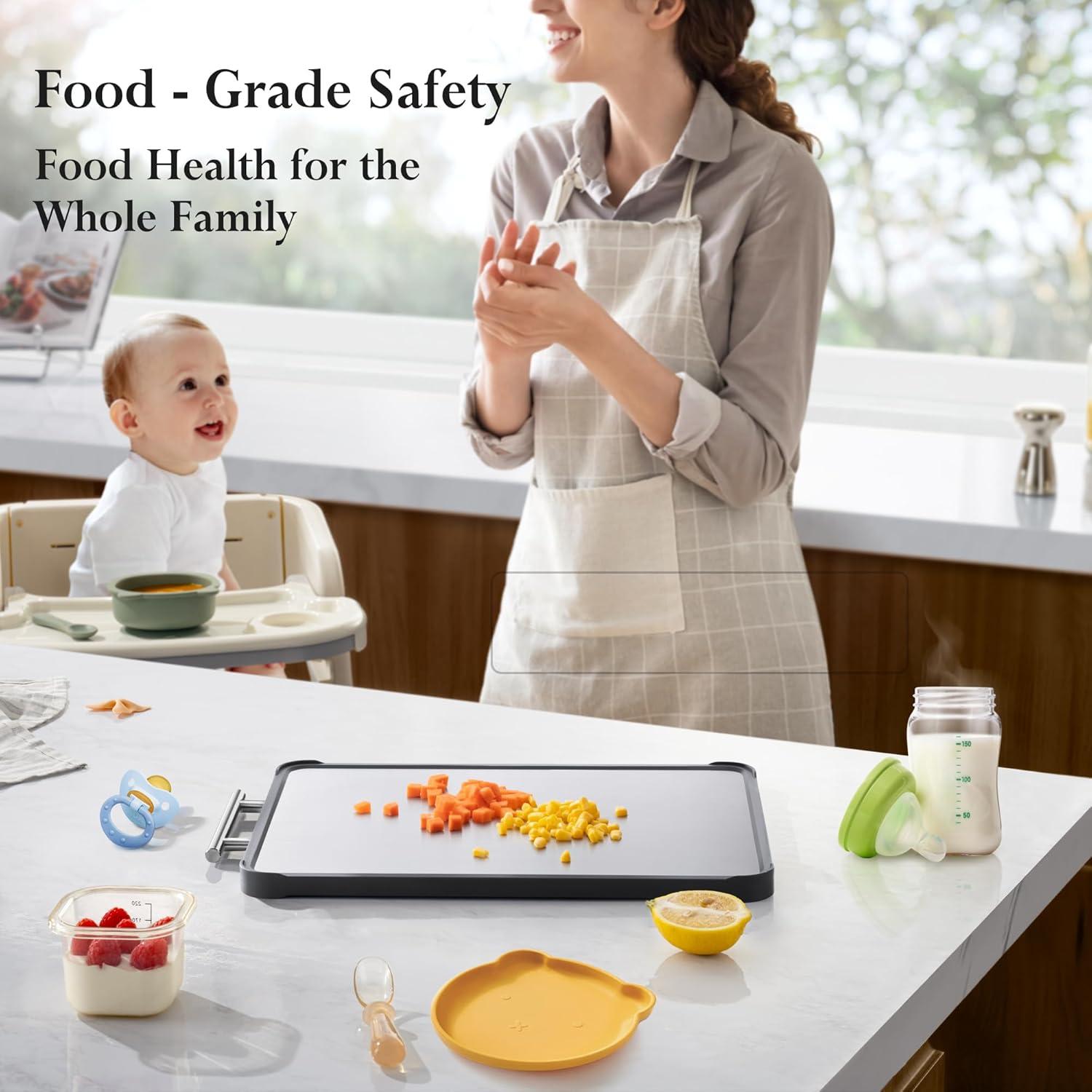 Juego de 2 Tablas de Cortar Acero Inoxidable TalingMA 40.6x28 cm