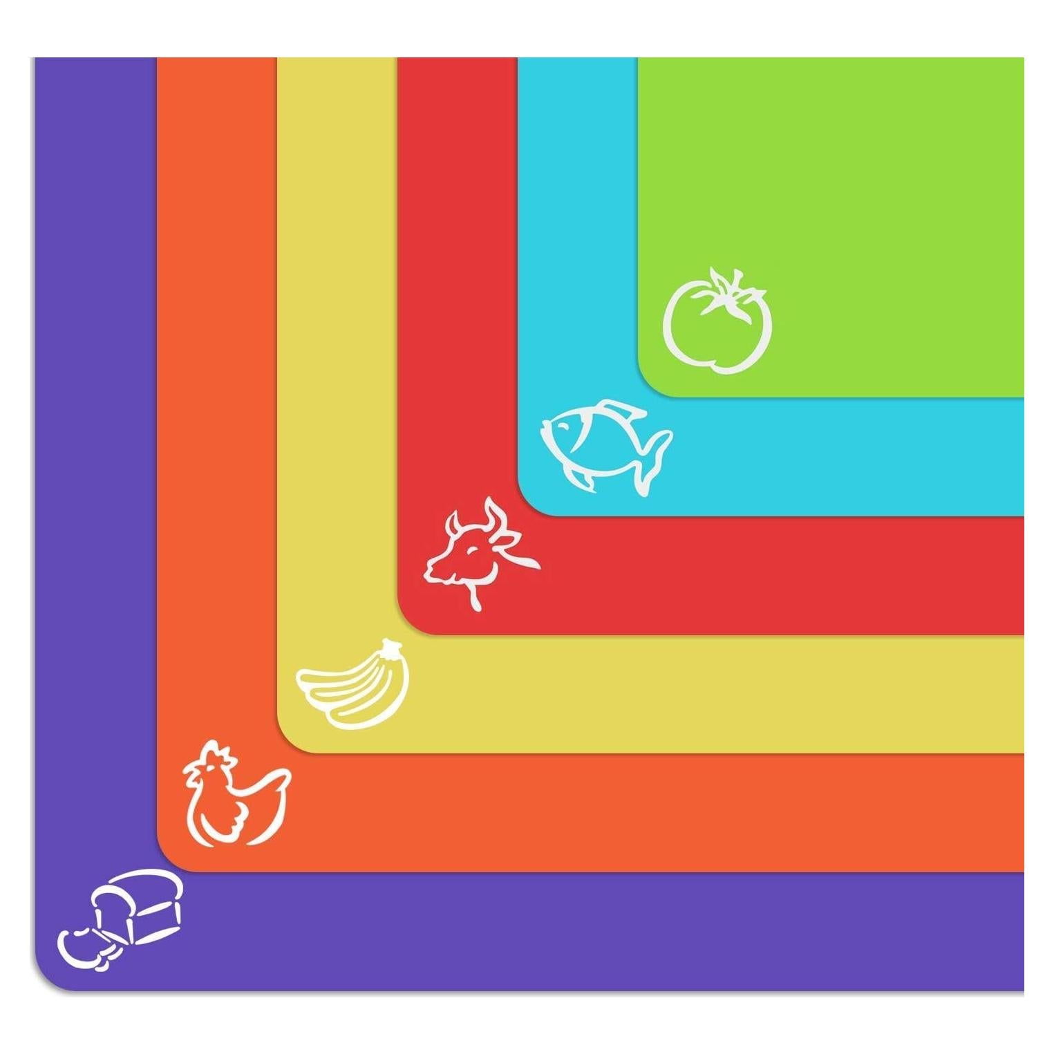 Juego de 6 Mats de Corte Flexibles Cooler Kitchen 30.5x38.1cm