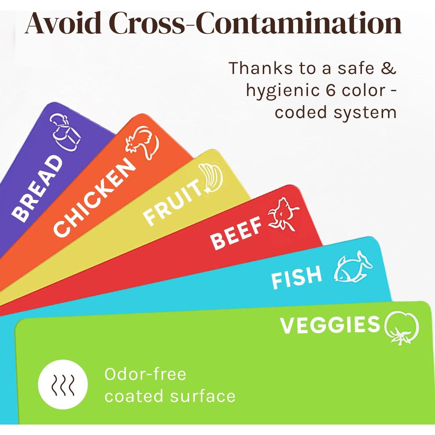 Juego de 6 Mats de Corte Flexibles Cooler Kitchen 30.5x38.1cm