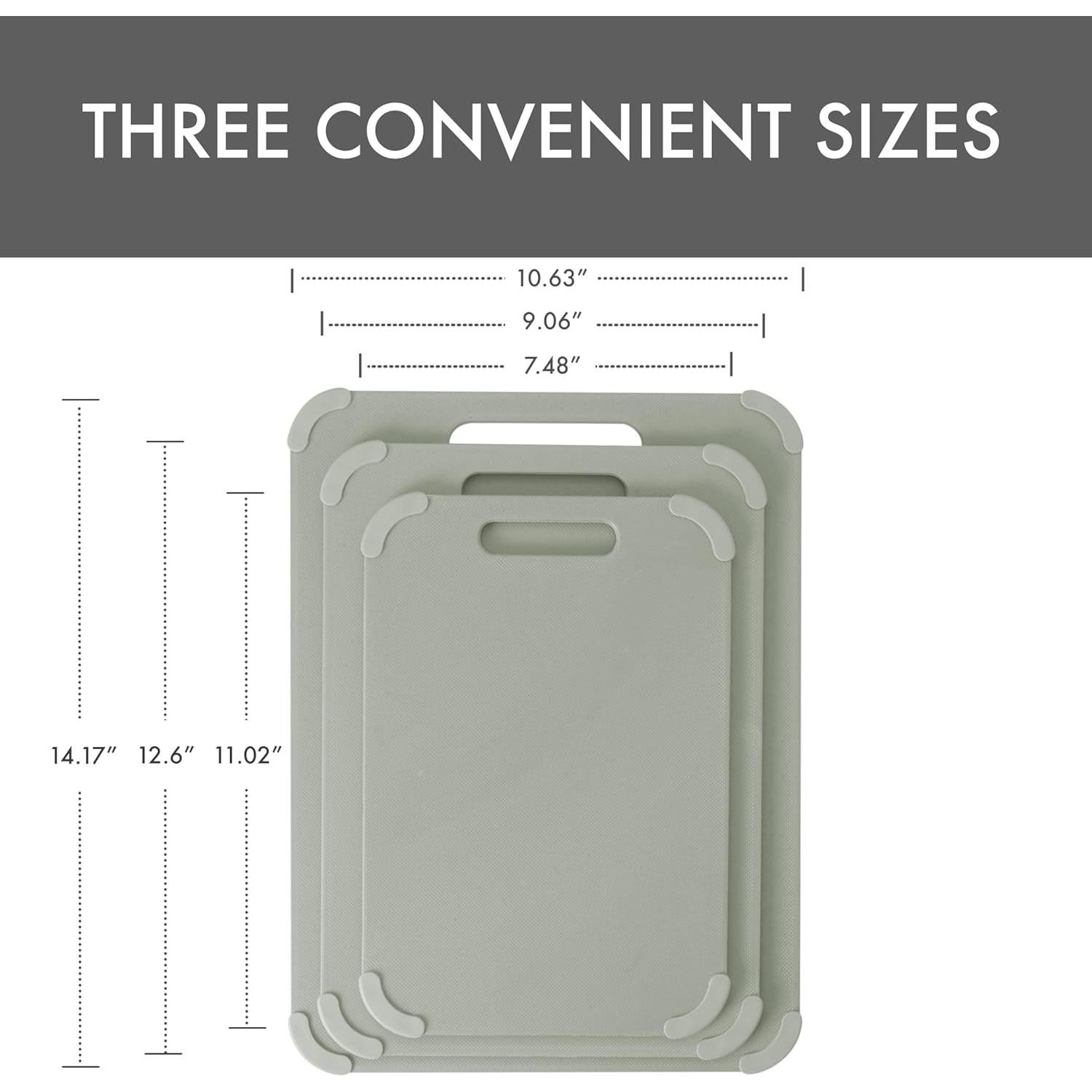Conjunto de Tablas de Cortar Antideslizantes Dexas 3 Piezas