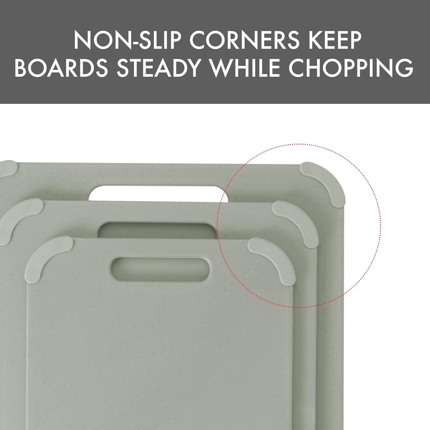 Conjunto de Tablas de Cortar Antideslizantes Dexas 3 Piezas