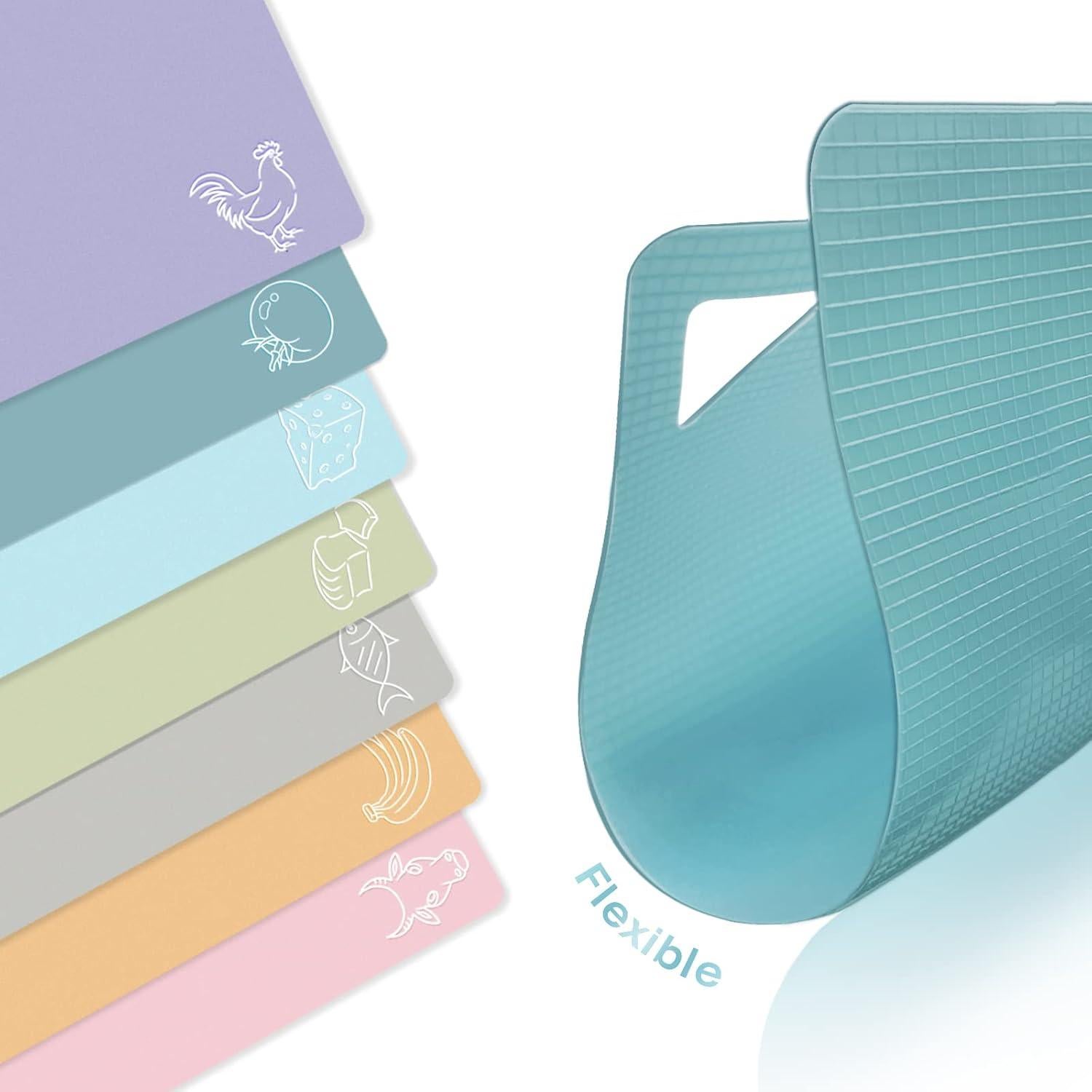 Juego de 7 Tablas de Cortar Plásticas CHEODIN Antideslizantes