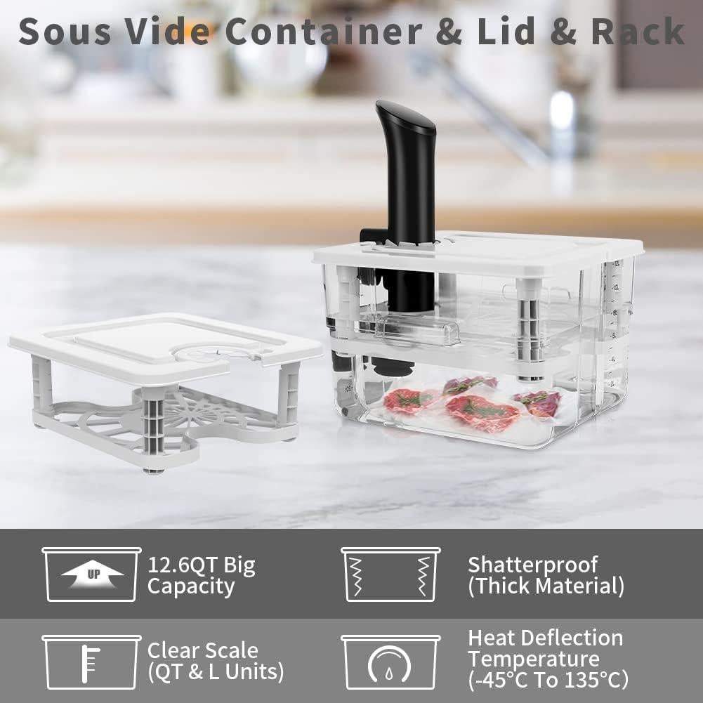 Contenedor Sous Vide Vpcok 12.6L con Tapa y Rejilla