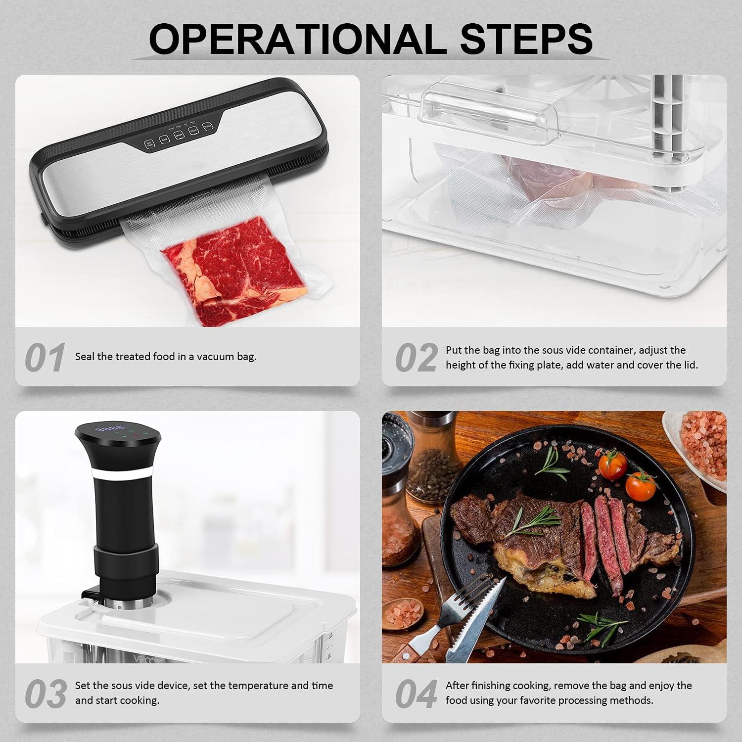 Contenedor Sous Vide Vpcok 12.6L con Tapa y Rejilla