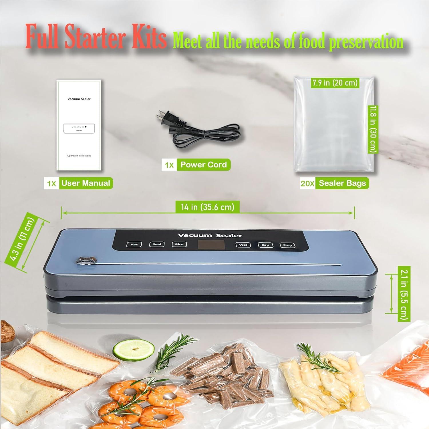 Sellador al vacío Acceron 51M20, 120W, 28cm, automático