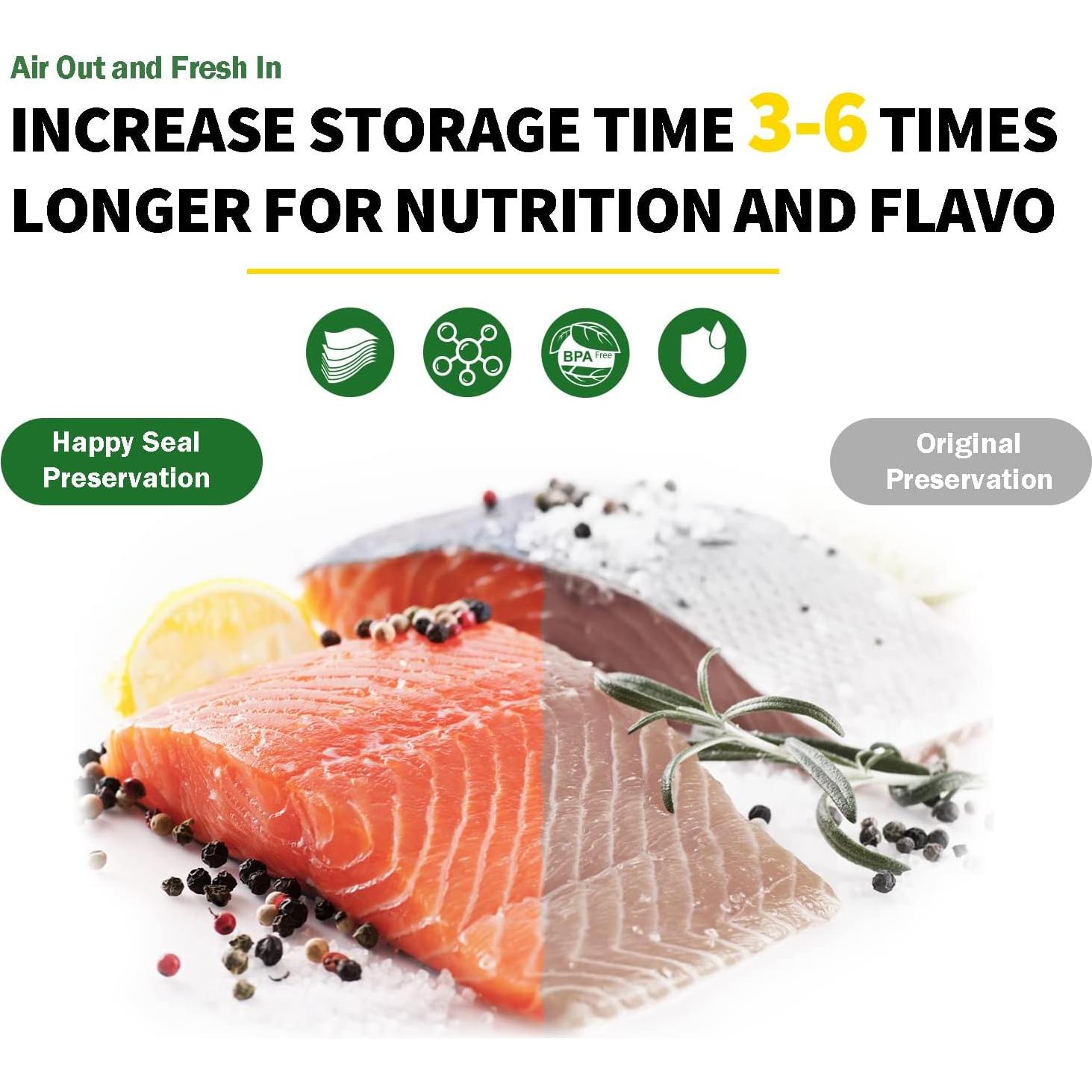 Bolsas de Sellado al Vacío Happy Seal 20 cm x 15 m Paquete de 4