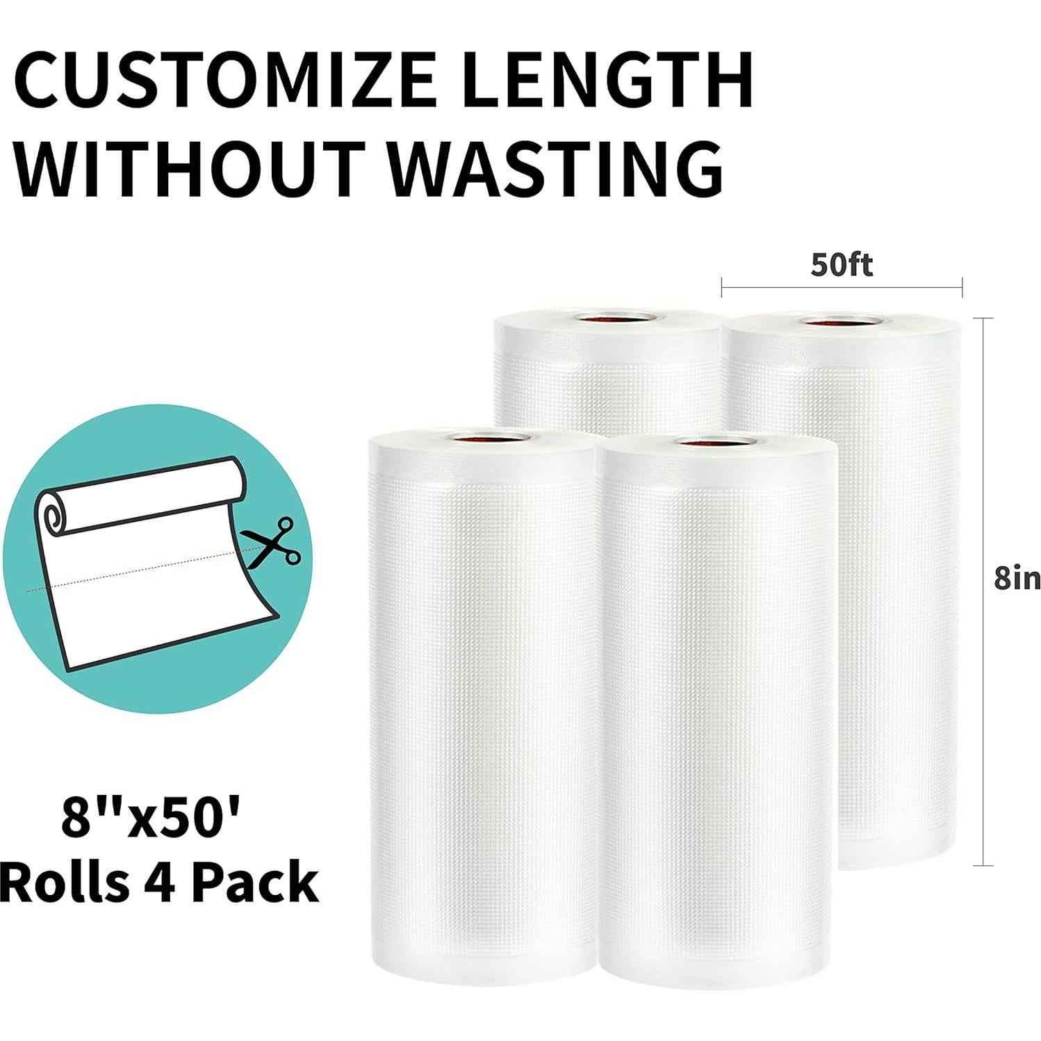 Bolsas de Sellado al Vacío Happy Seal 20 cm x 15 m Paquete de 4