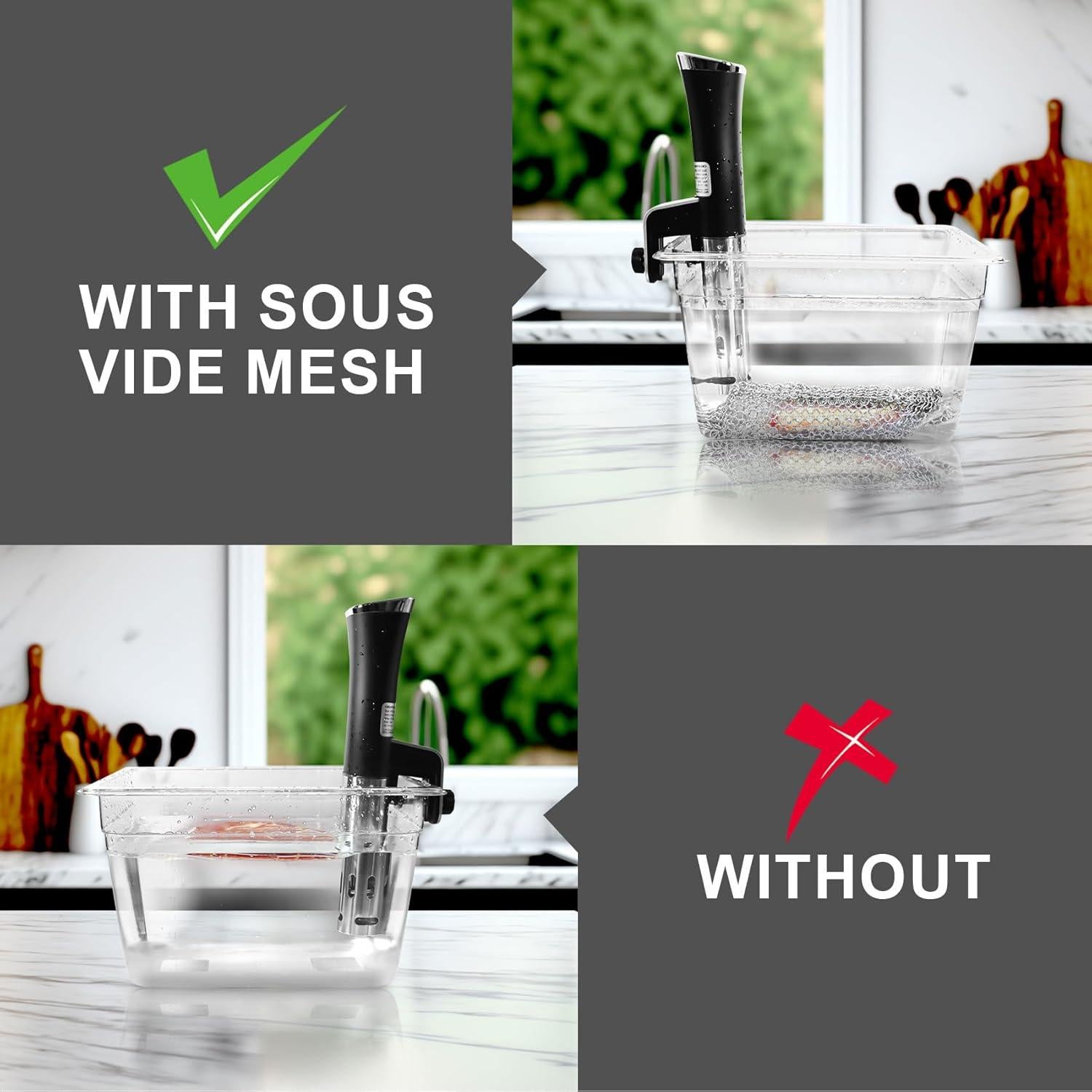 Kit de Accesorios Sous Vide OARSE - Malla de Acero Inoxidable 34x34 cm