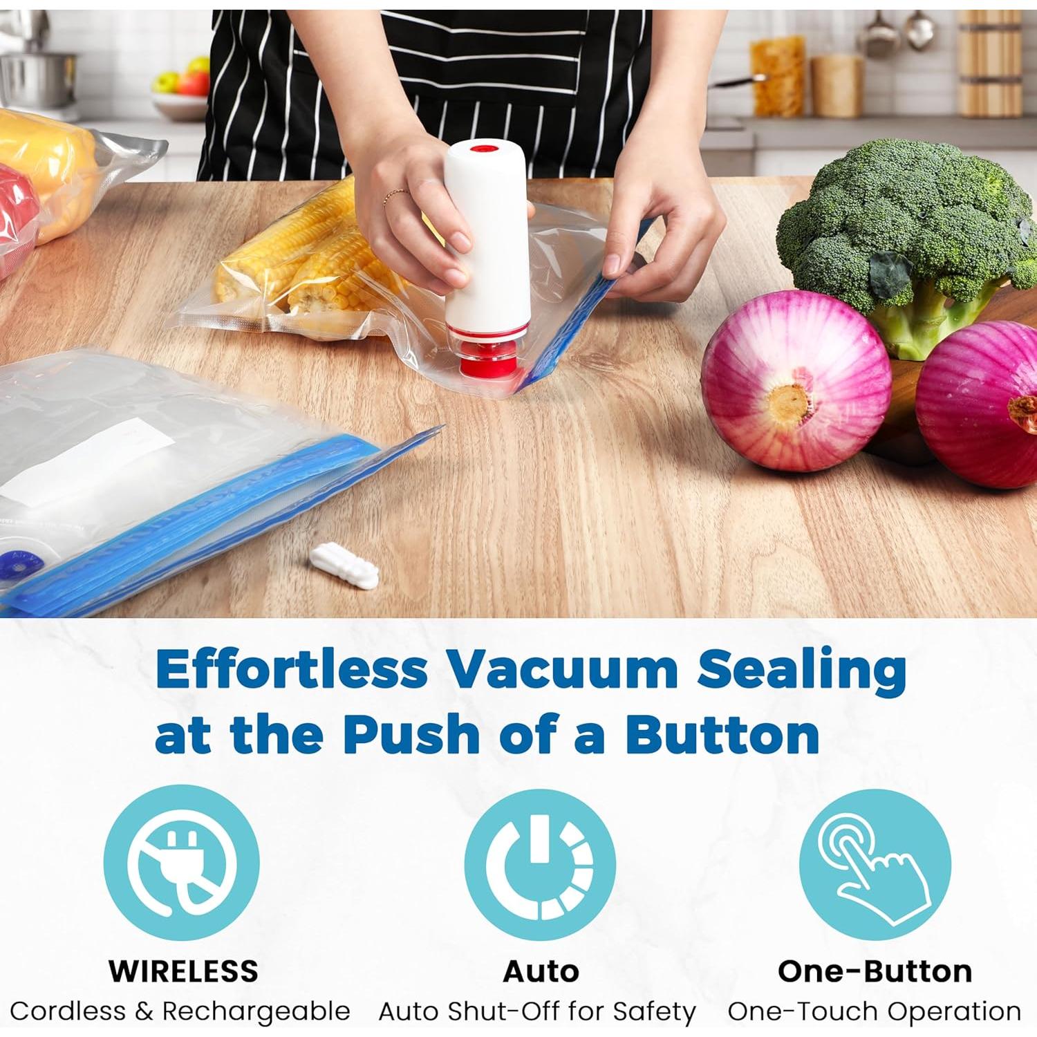 60 Bolsas de Sellado al Vacío Reutilizables ZABINS - 3 Tamaños