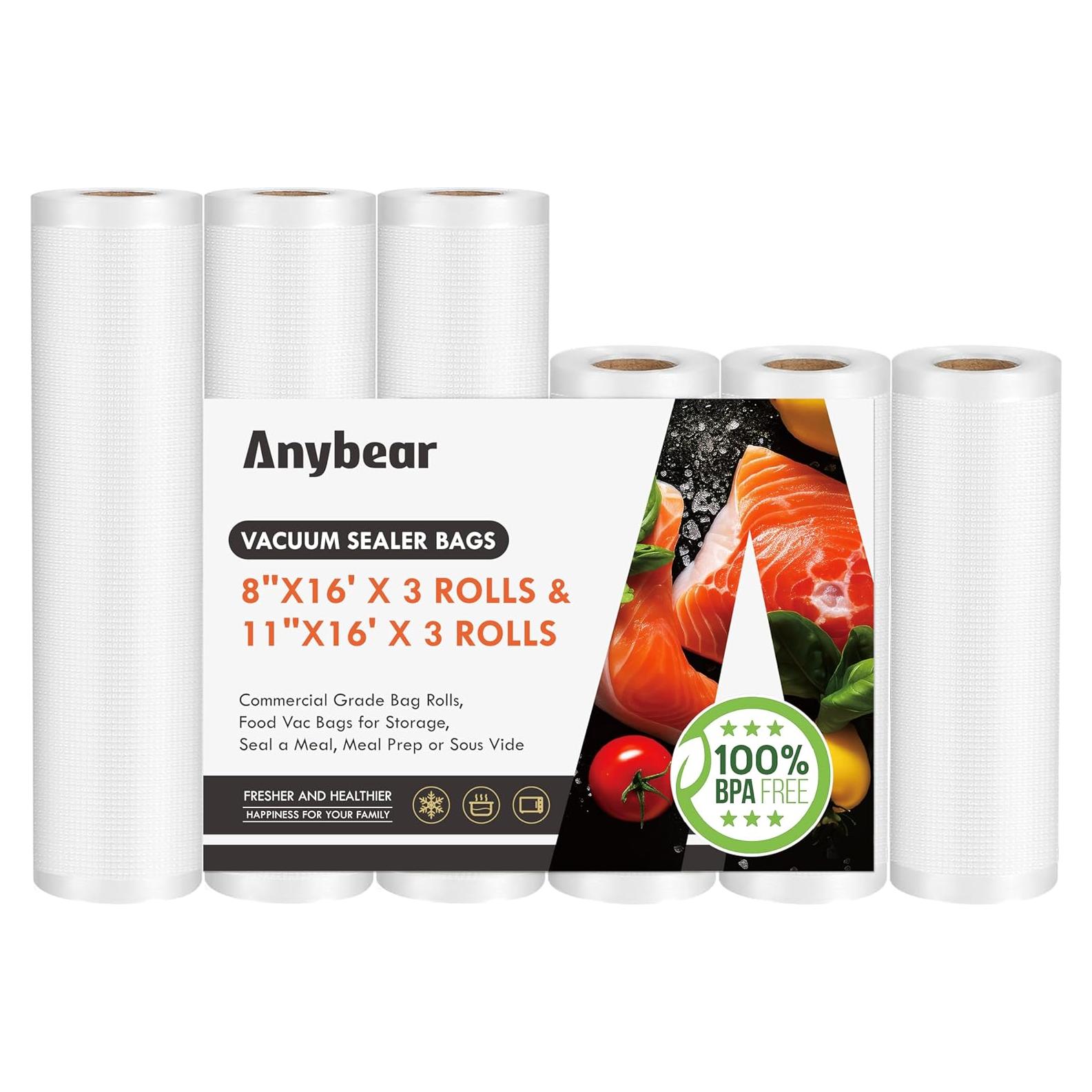 Rollos de Bolsas de Sellado al Vacío Anybear 20cm y 28cm