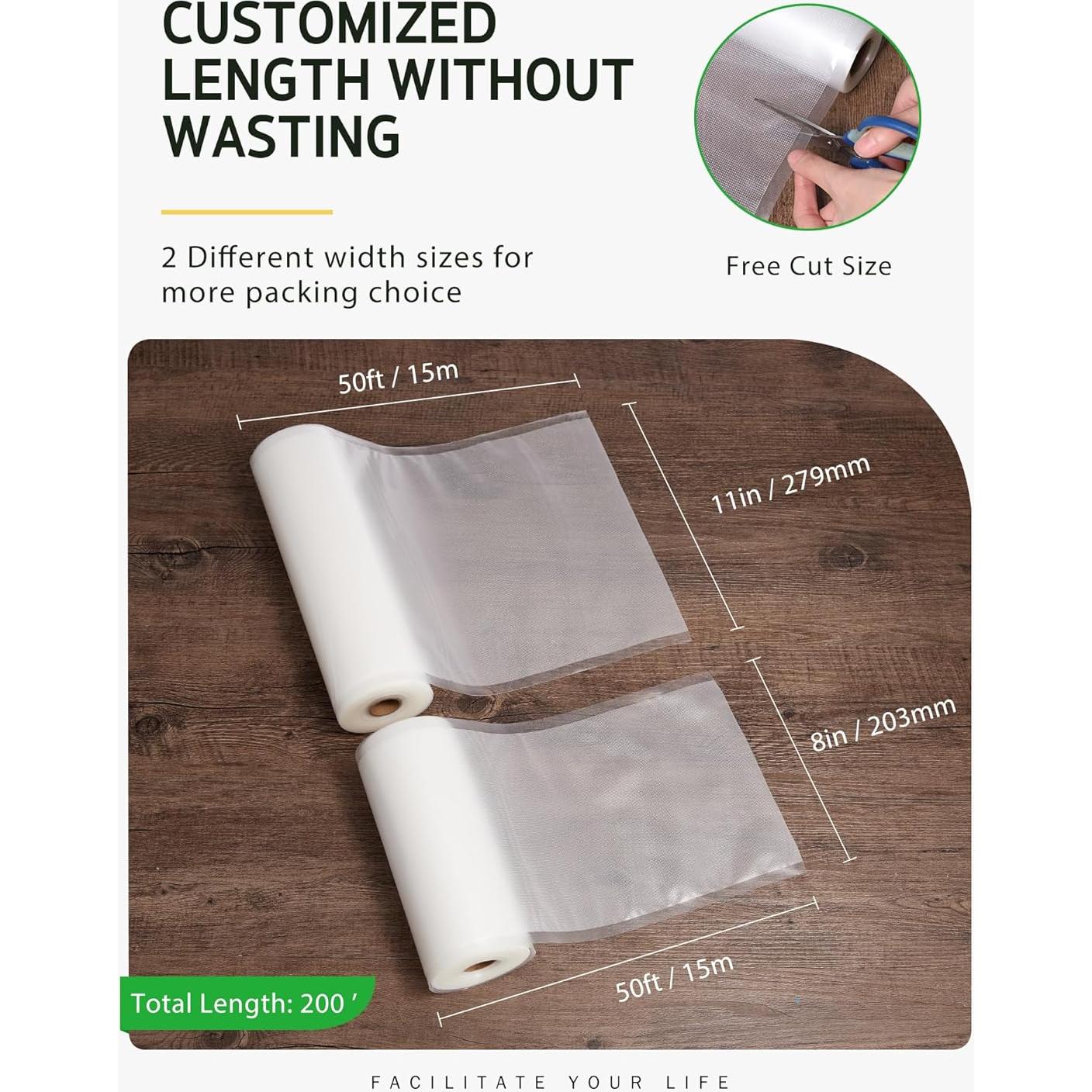 Bolsas de Sellado al Vacío Syntus 4 Rollos 20cm y 28cm