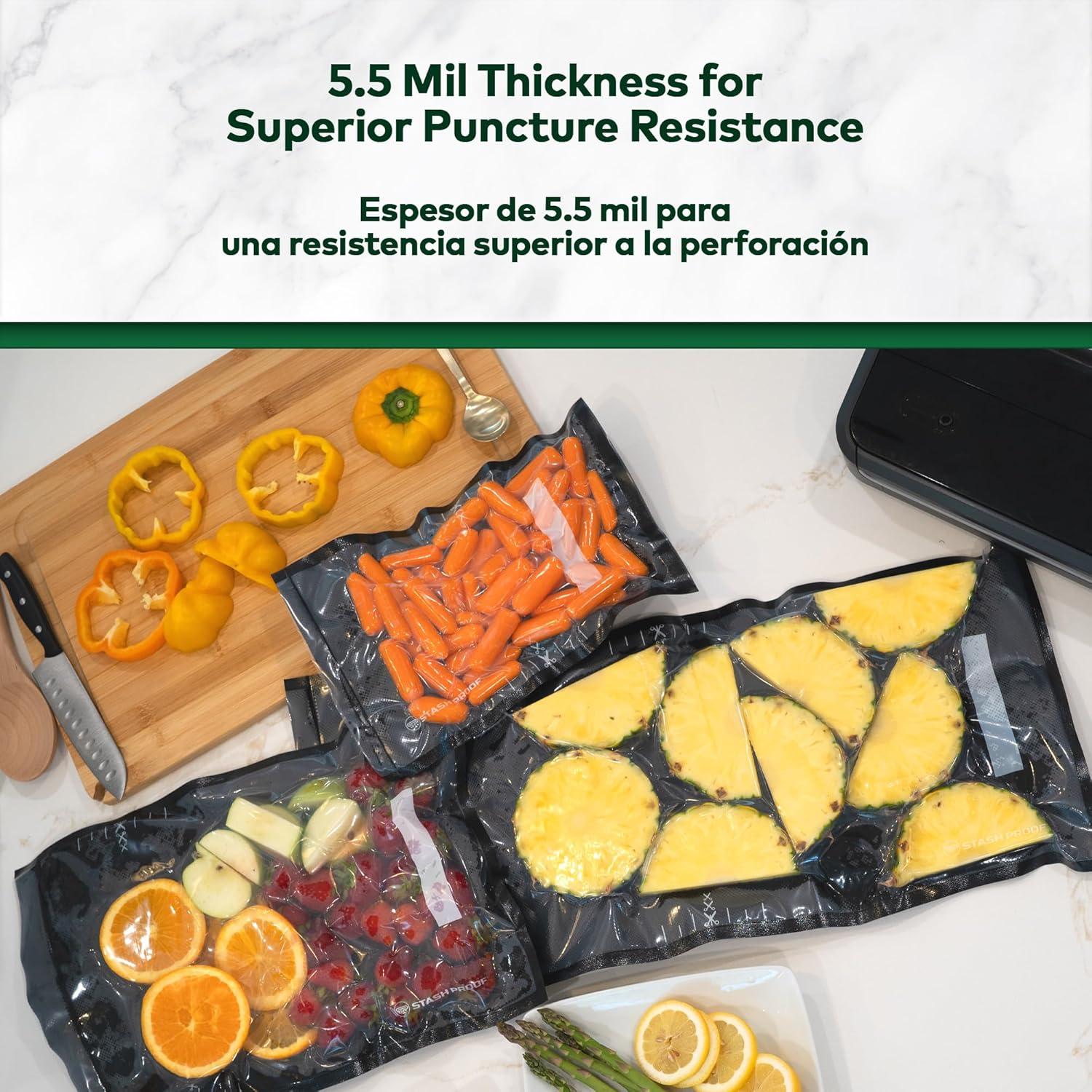 Rollos de Sellado al Vacío Stash Proof 11" x 50' 2 Paquete