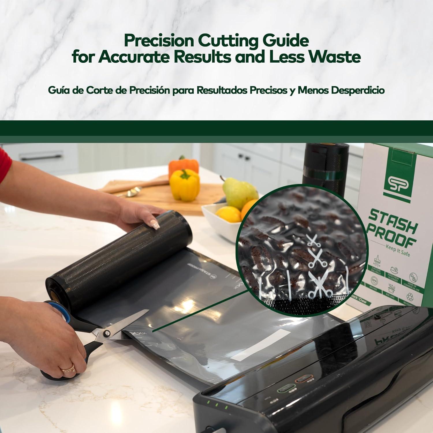 Rollos de Sellado al Vacío Stash Proof 11" x 50' 2 Paquete