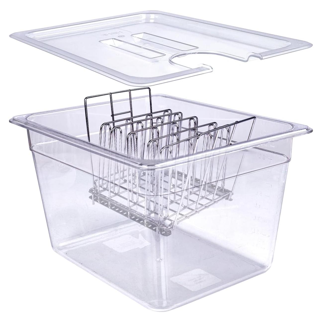 Contenedor Sous Vide WELKOR 12QT con Tapa y Estantes