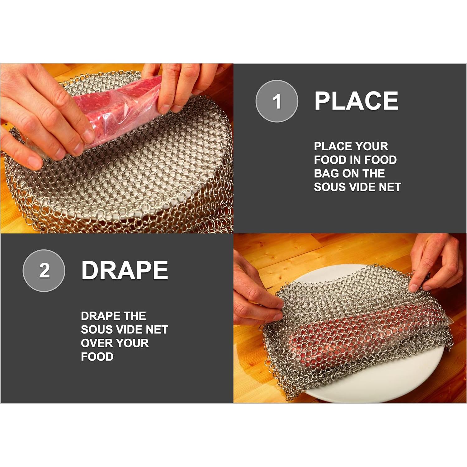 Juego de Accesorios Sous Vide FLAGTION - Red Acero Inoxidable 35x30cm