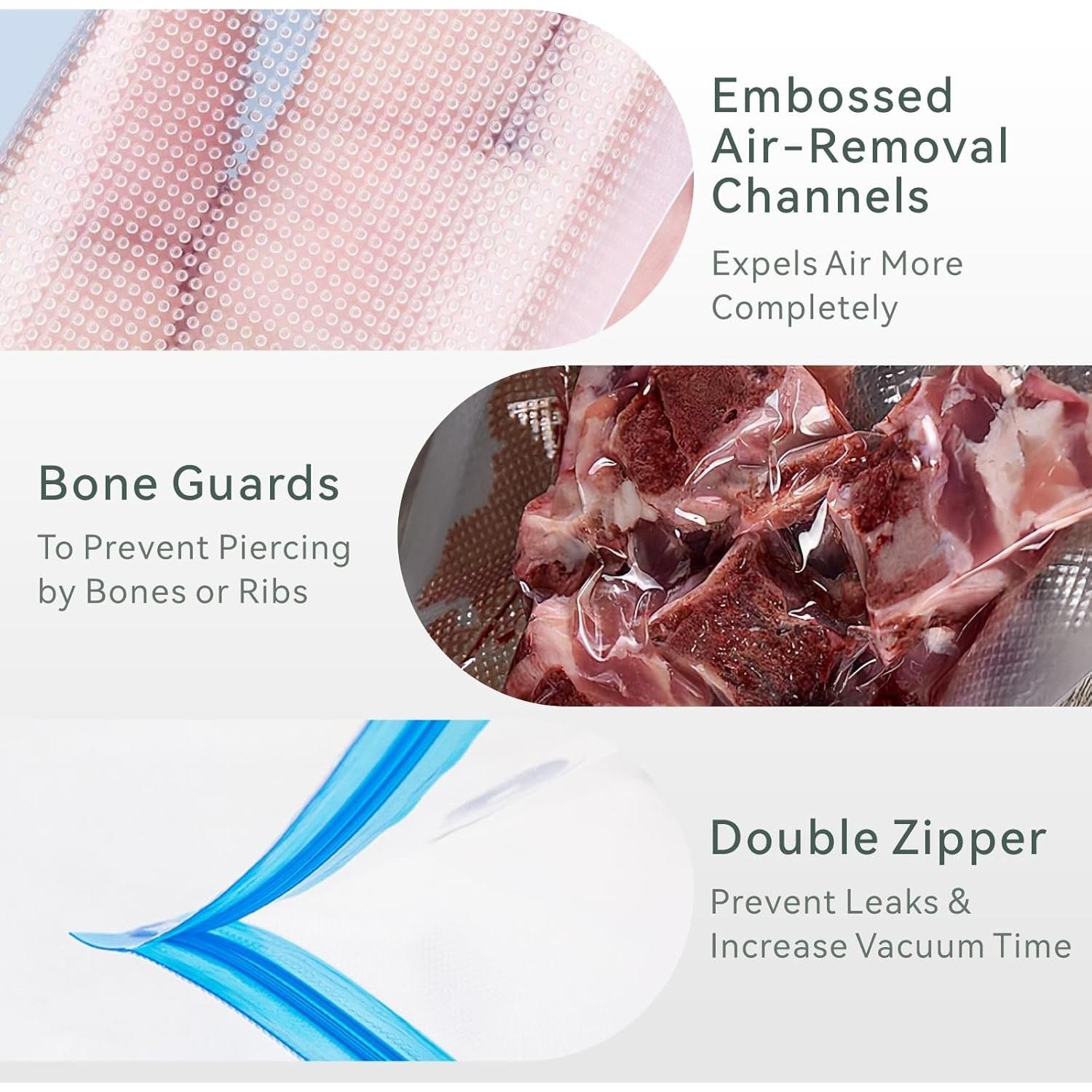 Bolsas Sous Vide Reutilizables 30 Pcs con Bomba Automática