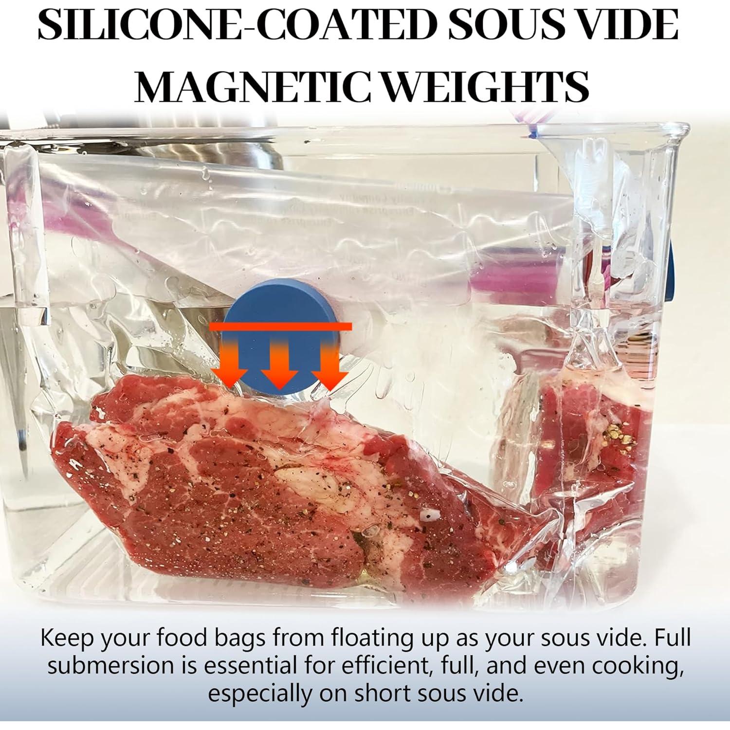 Pesas Magnéticas Sous Vide TonGass 8-Pack Silicona 62g