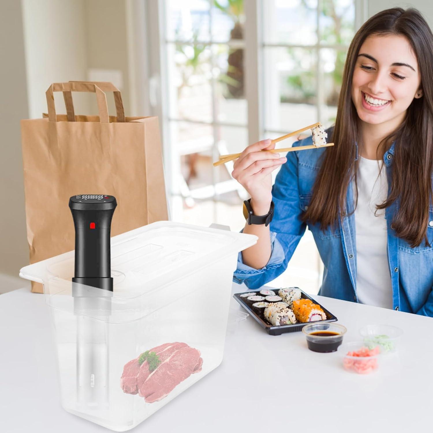 Contenedor Sous Vide HOLIDYOYO 6L Transparente con Tapa