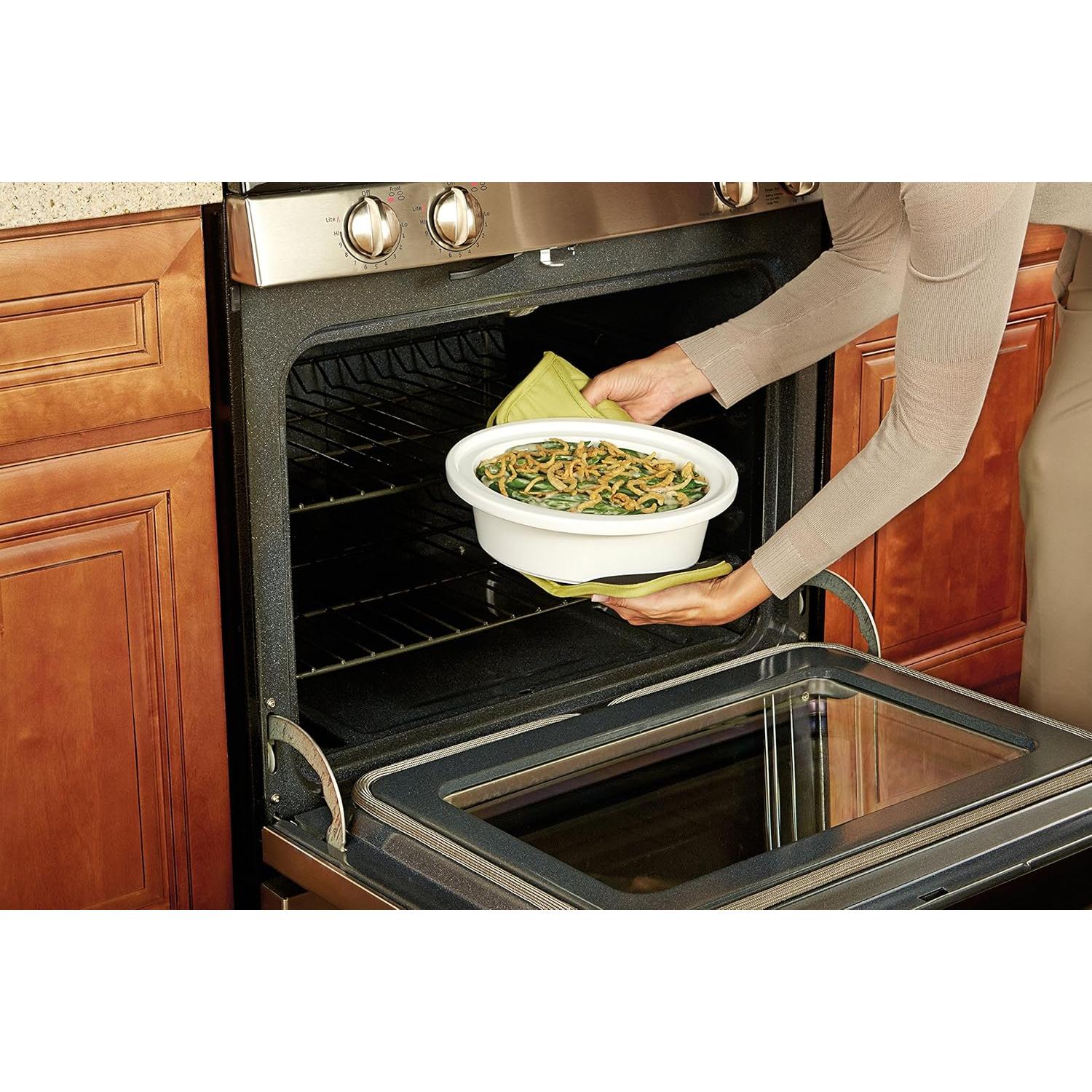 Olla de Cocción Lenta Crock-Pot 2.5L Blanca/Azul Compacta