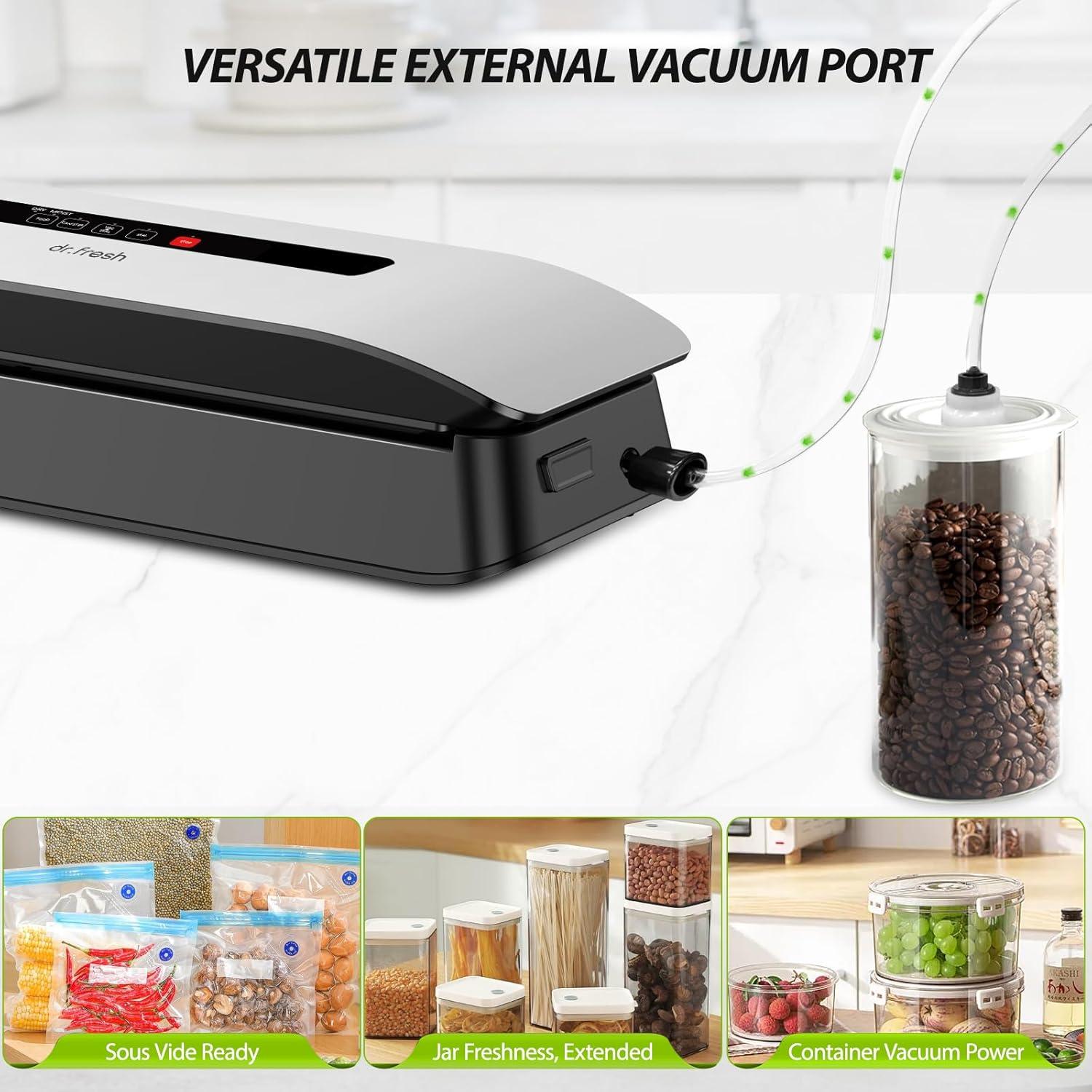 Sellador al vacío DR.Fresh con cortador y 10 bolsas