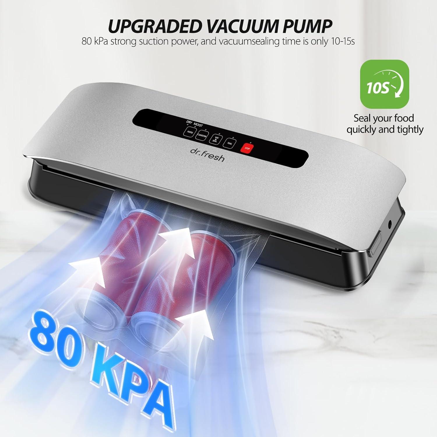 Sellador al vacío DR.Fresh con cortador y 10 bolsas