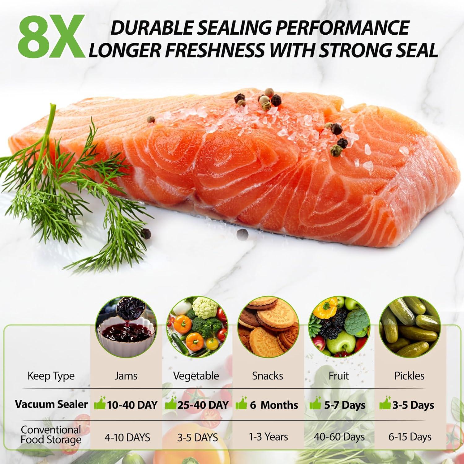 Sellador al vacío DR.Fresh con cortador y 10 bolsas