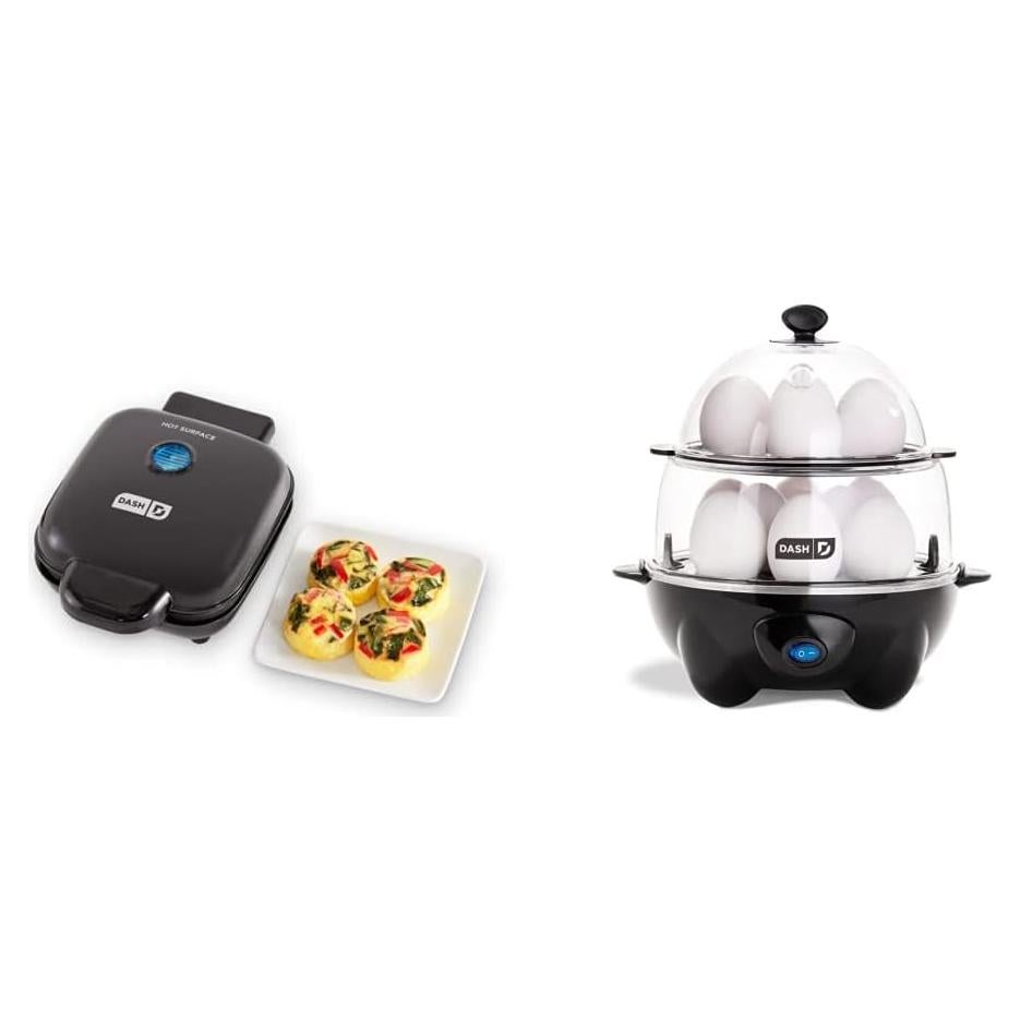 DASH Deluxe Egg Bite Maker y Rapid Egg Cooker - Negro