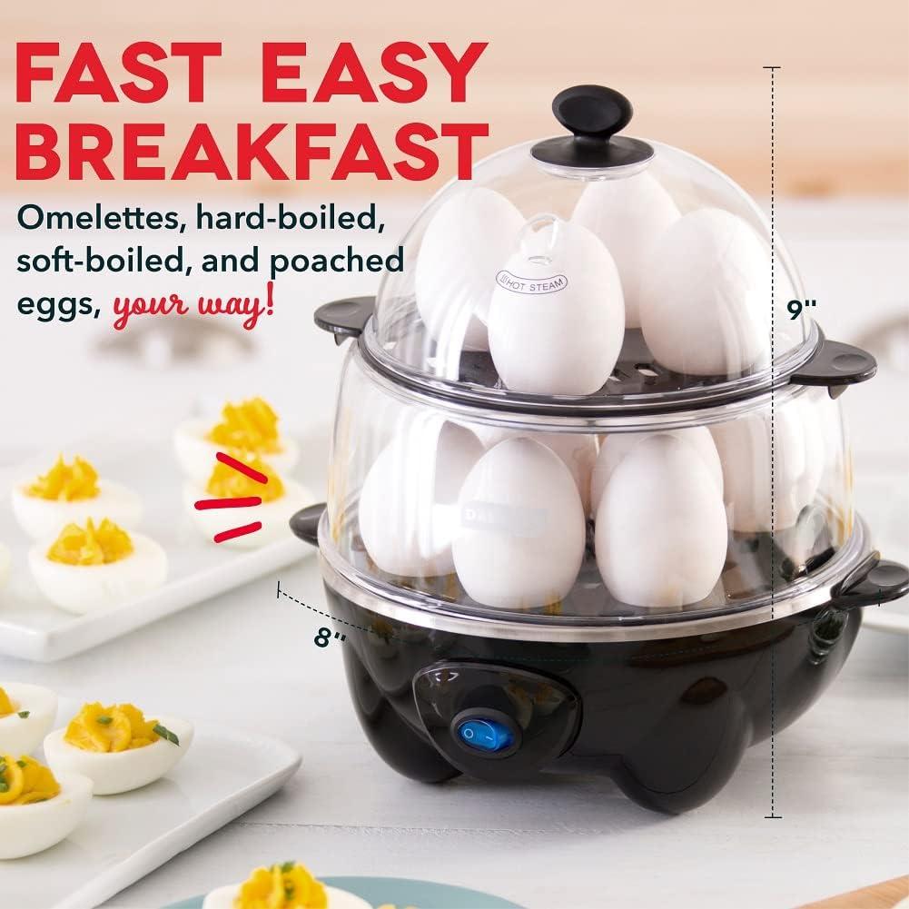 DASH Deluxe Egg Bite Maker y Rapid Egg Cooker - Negro