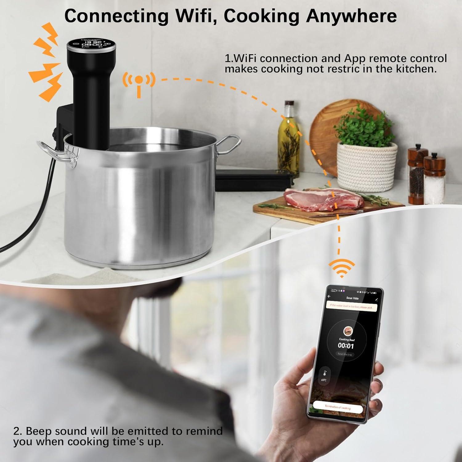 Cocinero Sous Vide Wi-Fi Cattleman Cuisine 1000W 16L