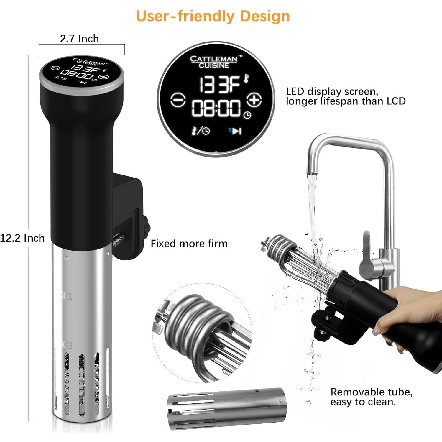 Cocinero Sous Vide Wi-Fi Cattleman Cuisine 1000W 16L