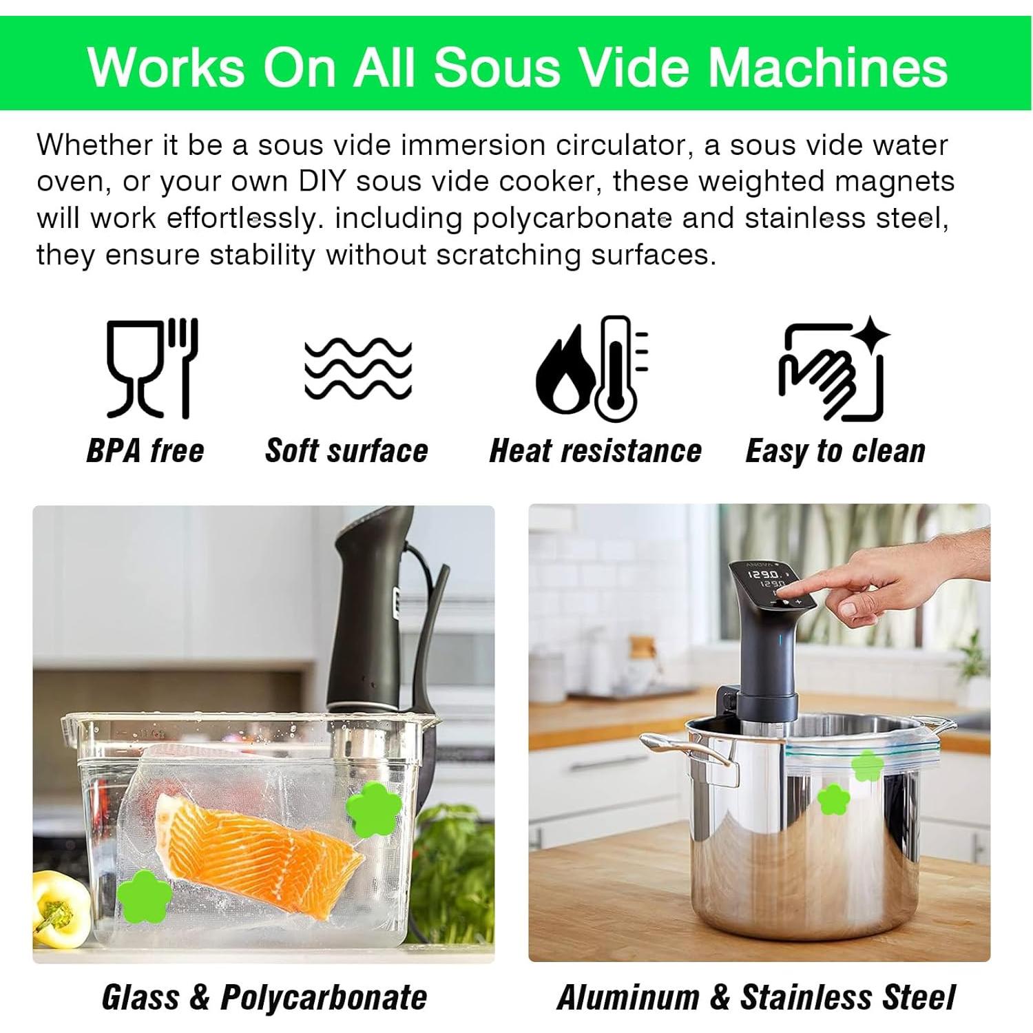 Pesas Magnéticas Sous Vide MOMODA 12 Pcs Silicona Multiuso