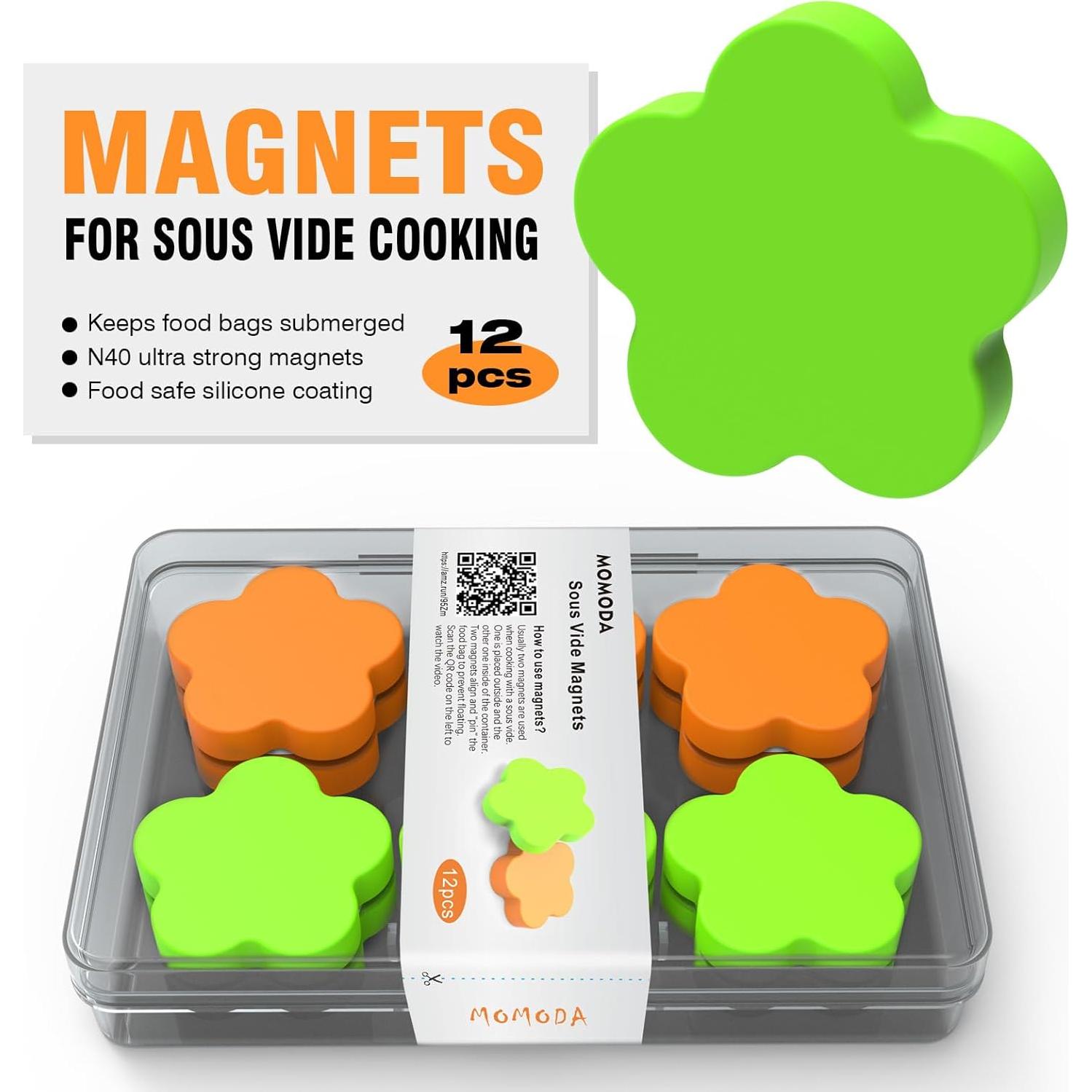 Pesas Magnéticas Sous Vide MOMODA 12 Pcs Silicona Multiuso