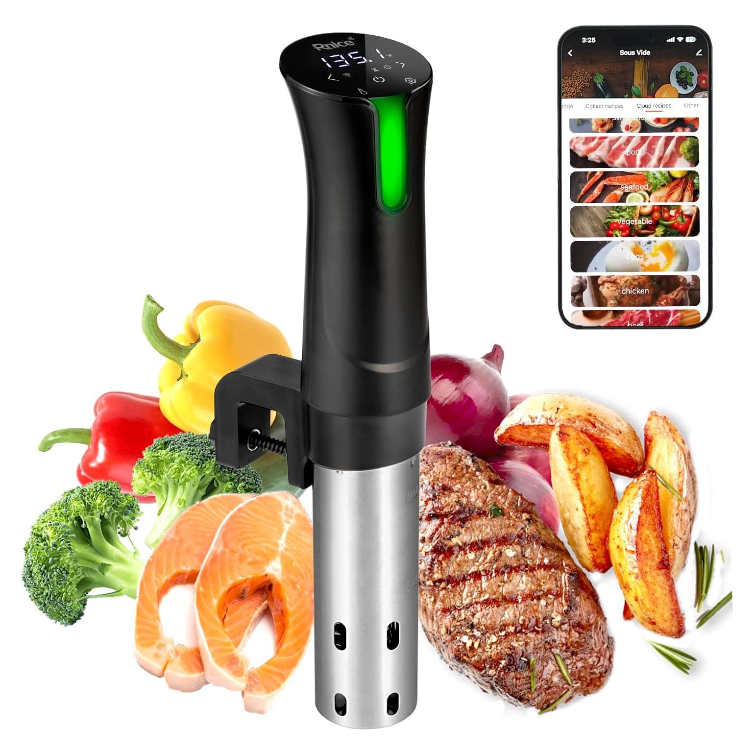 Cocedor Sous Vide Rnice 1100W WiFi 20L Acero Inoxidable