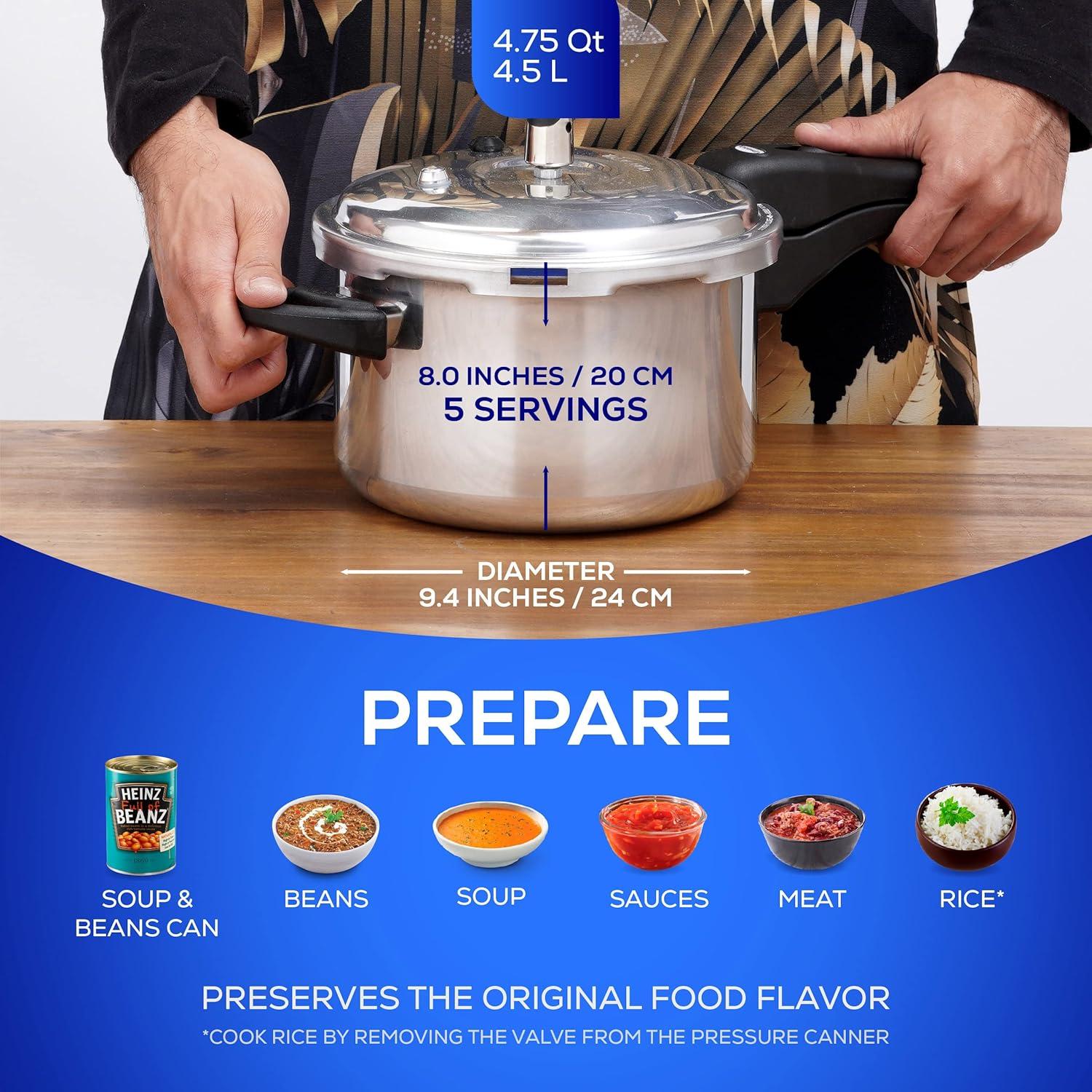 Olla a Presión Universal 4.75L Aluminio Antioxidante