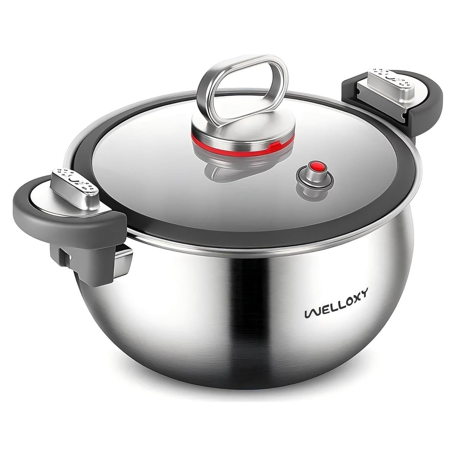 Olla a Presión Micro WELLOXY 7.5Qt Acero Inoxidable 3 Capas