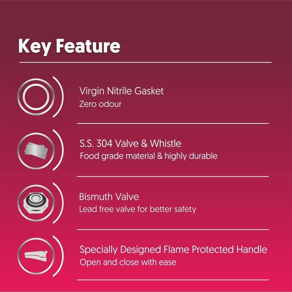 Olla a presión Preethi de acero inoxidable 2L inducción