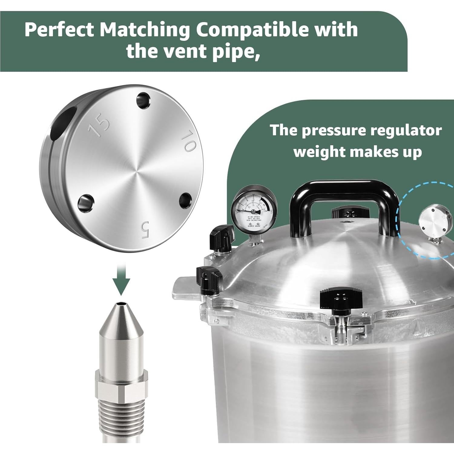 Peso regulador de presión Lusperi para olla 9.9L a 39.4L