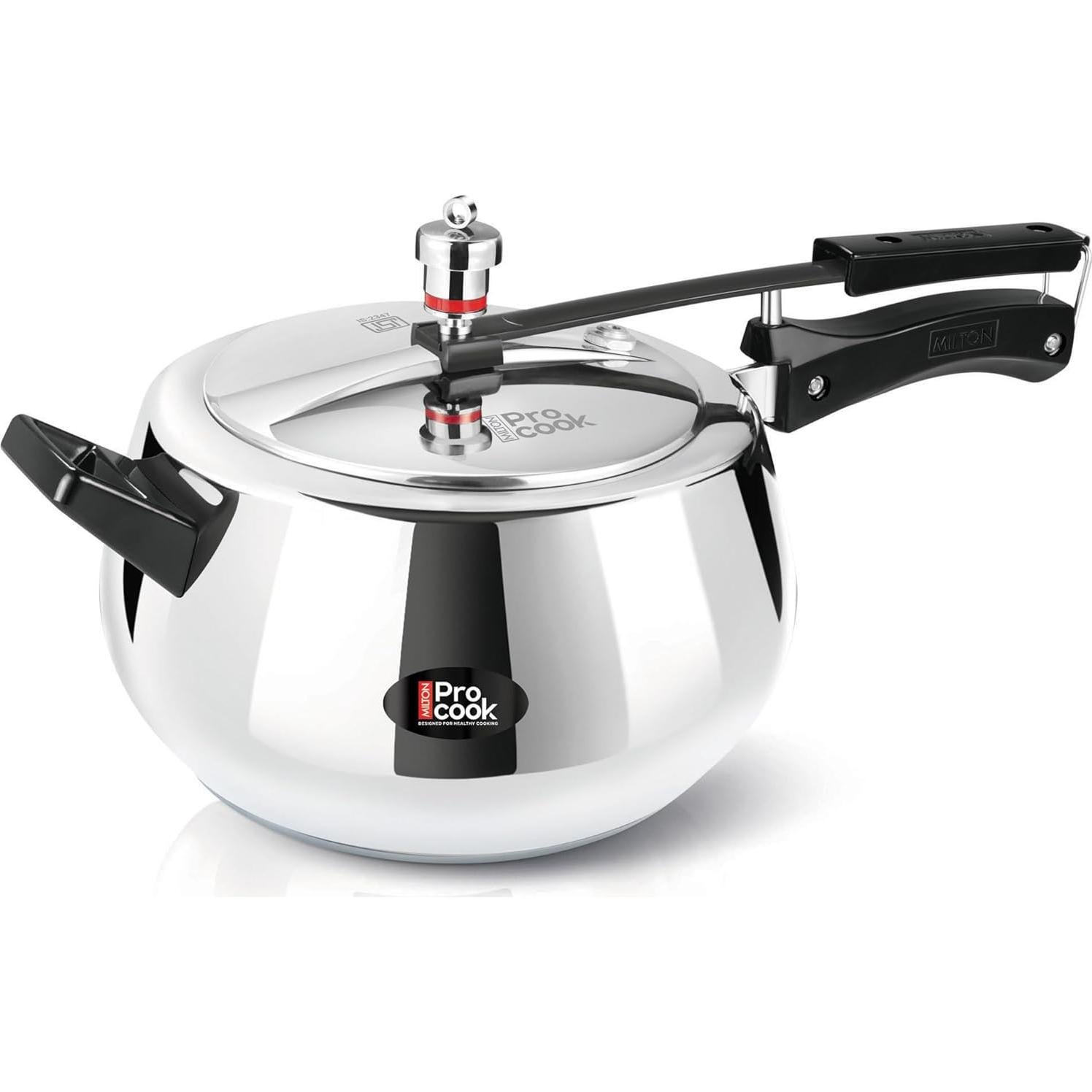 Olla a presión Milton 3L acero inoxidable con válvula de seguridad