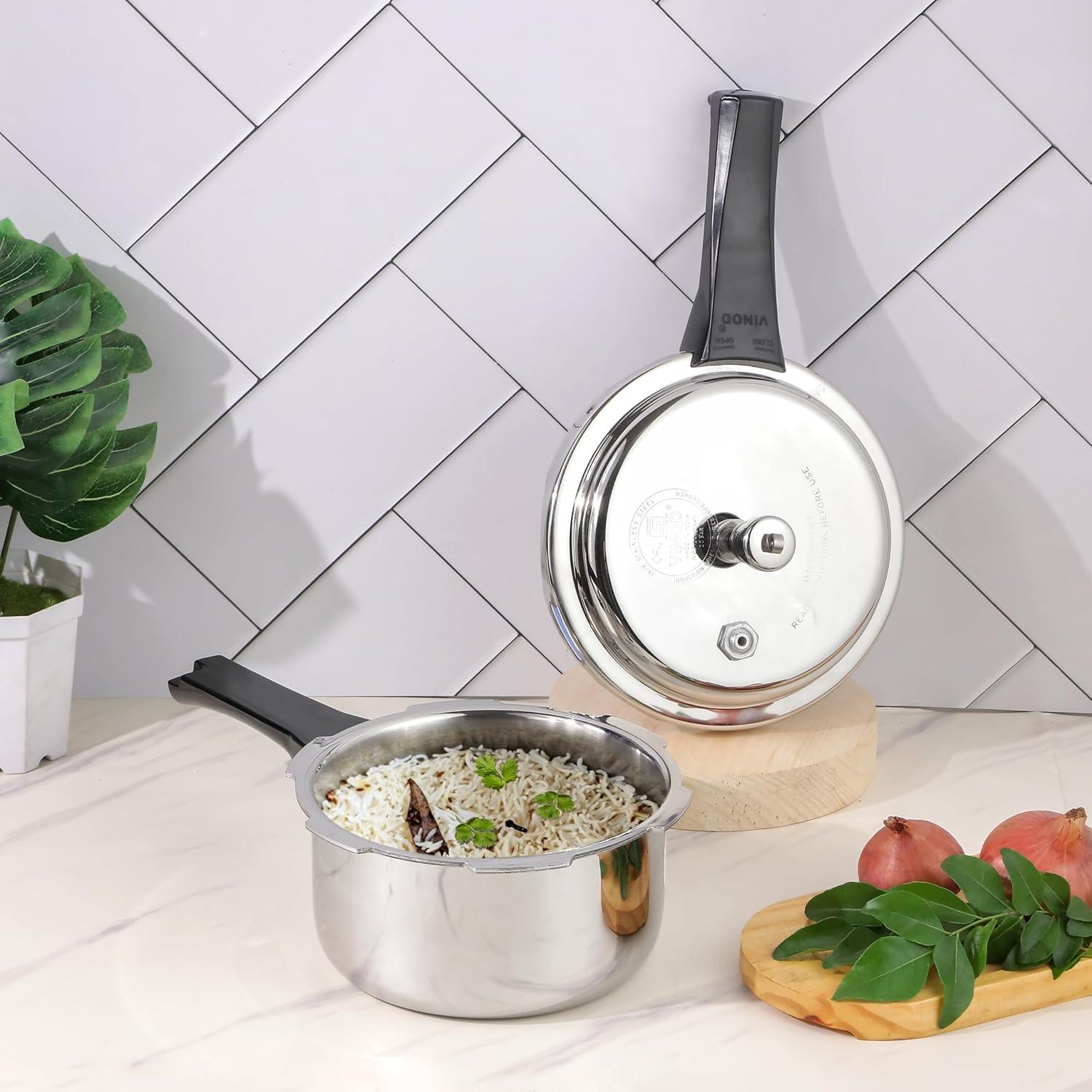 Olla a presión Vinod Platinum 3L acero inoxidable inducción